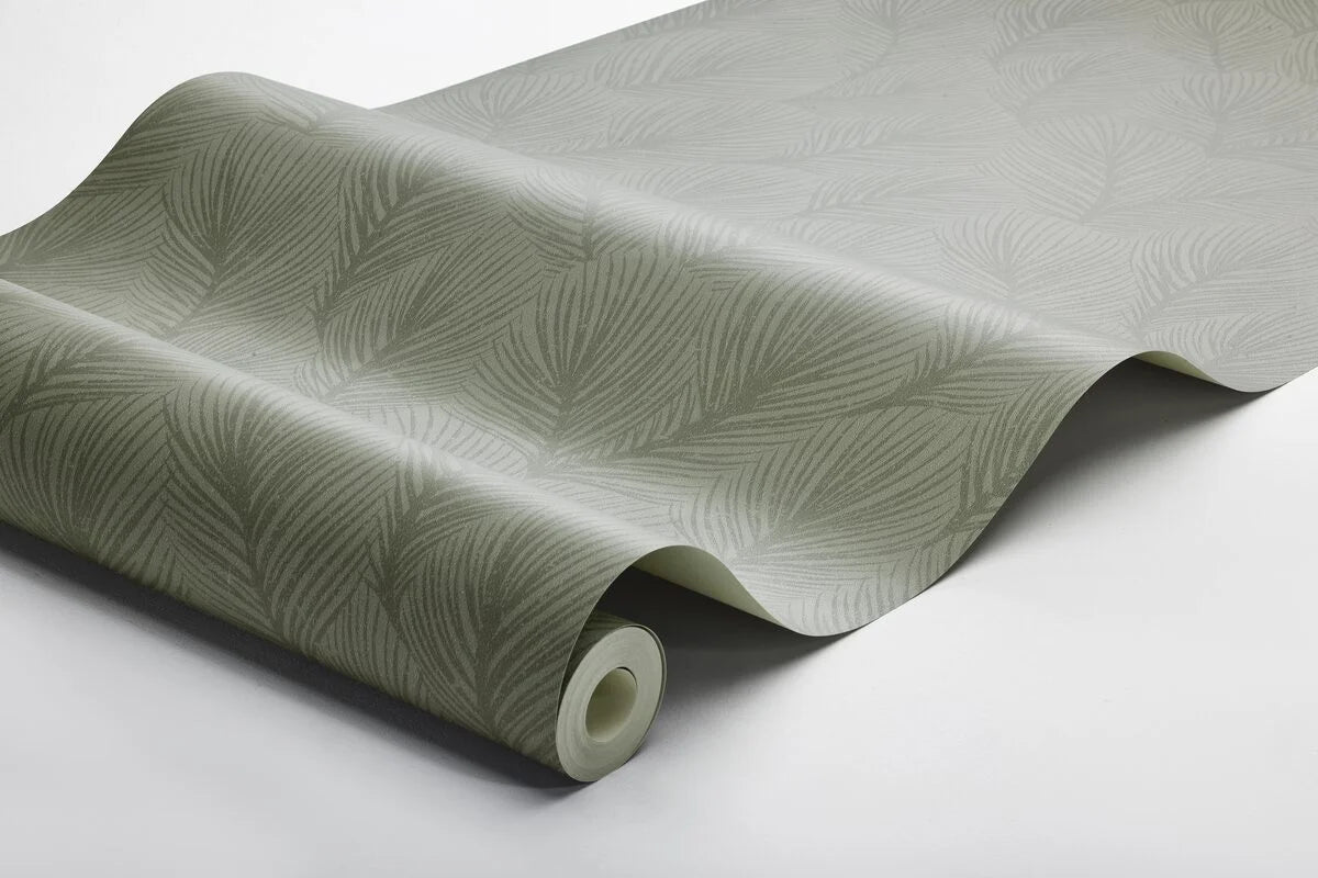 Dark Green Pine Tree Floral Wallpaper