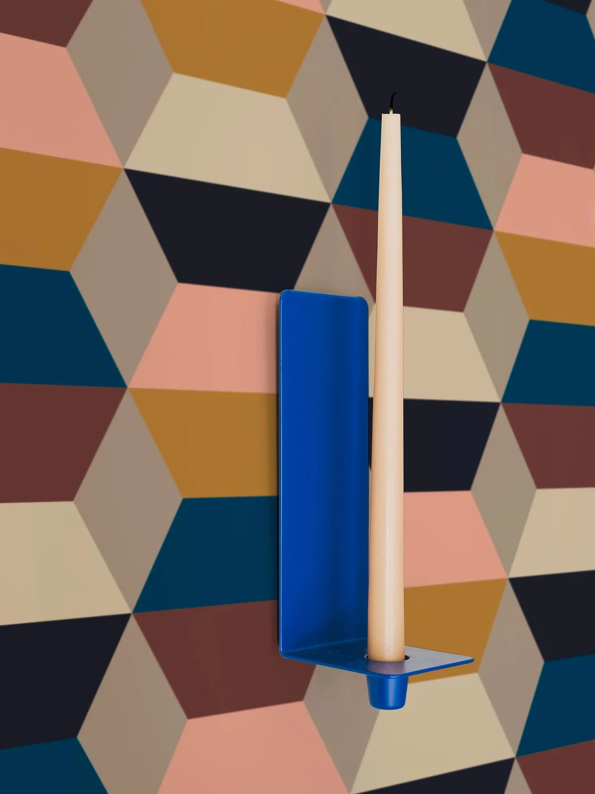 Tapeta flizelinowa papierowa z geometrycznym wzorem PRISMA jasny wielokolorowy