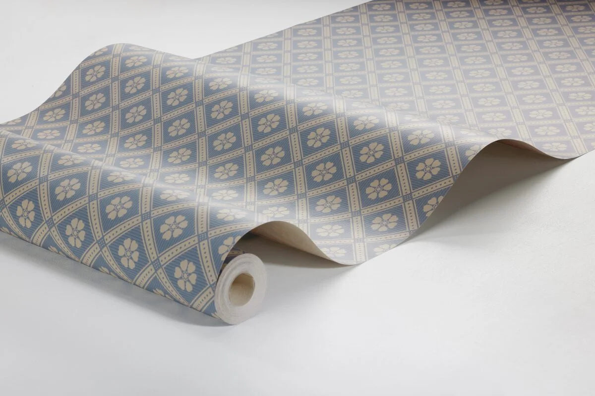 Tapeta s geometrickým vzorom LOVE modrá