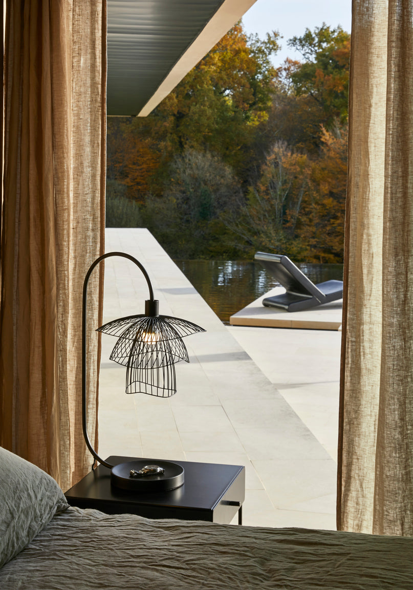 Stolná lampa PAPILLON čierna