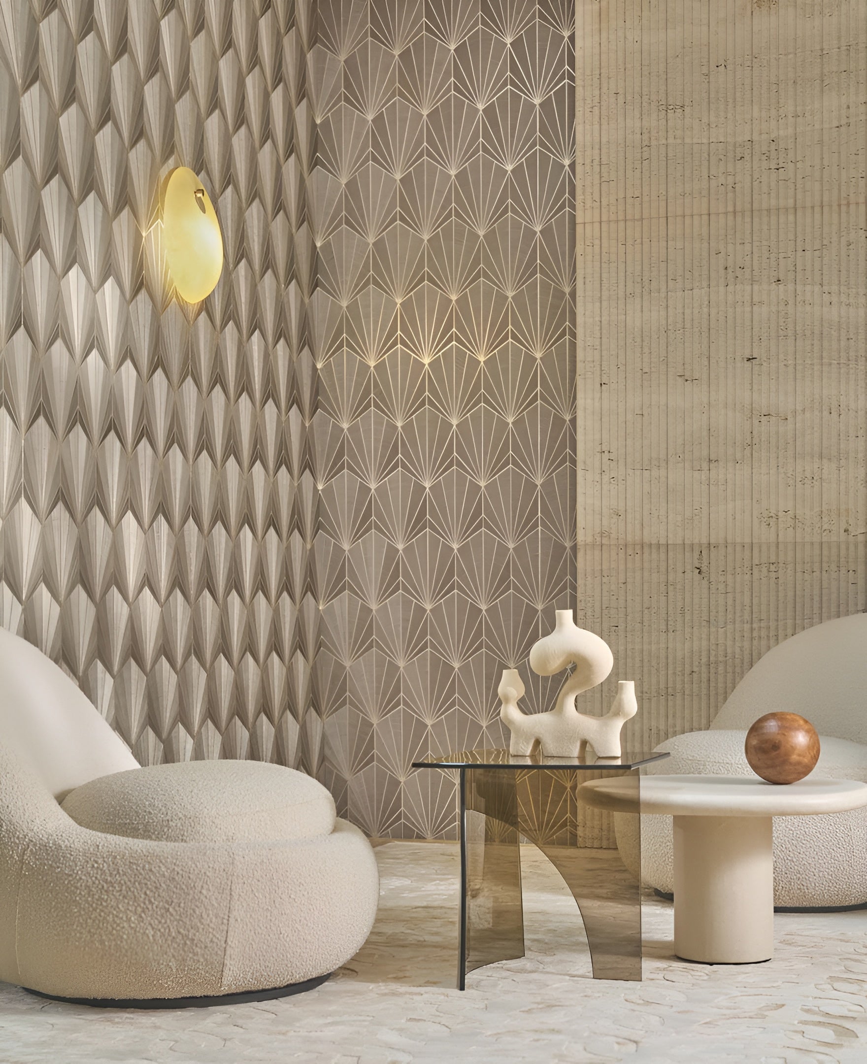 Tapeta prírodná metalická štruktúrna art deco MAJESTÉ - NOIR DE LUNE PLATINE tmavý platinový