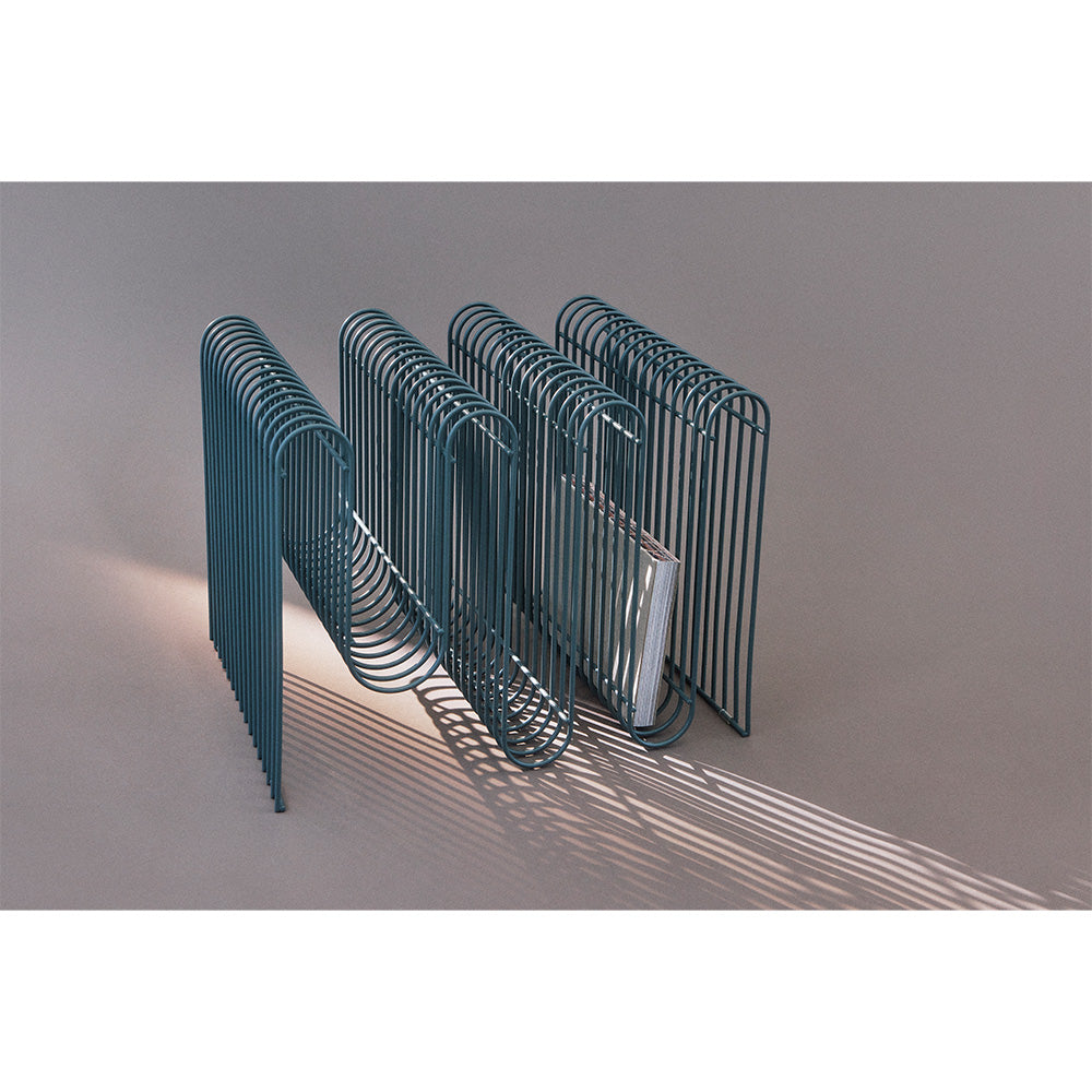 CURVA Blue Magazine Rack