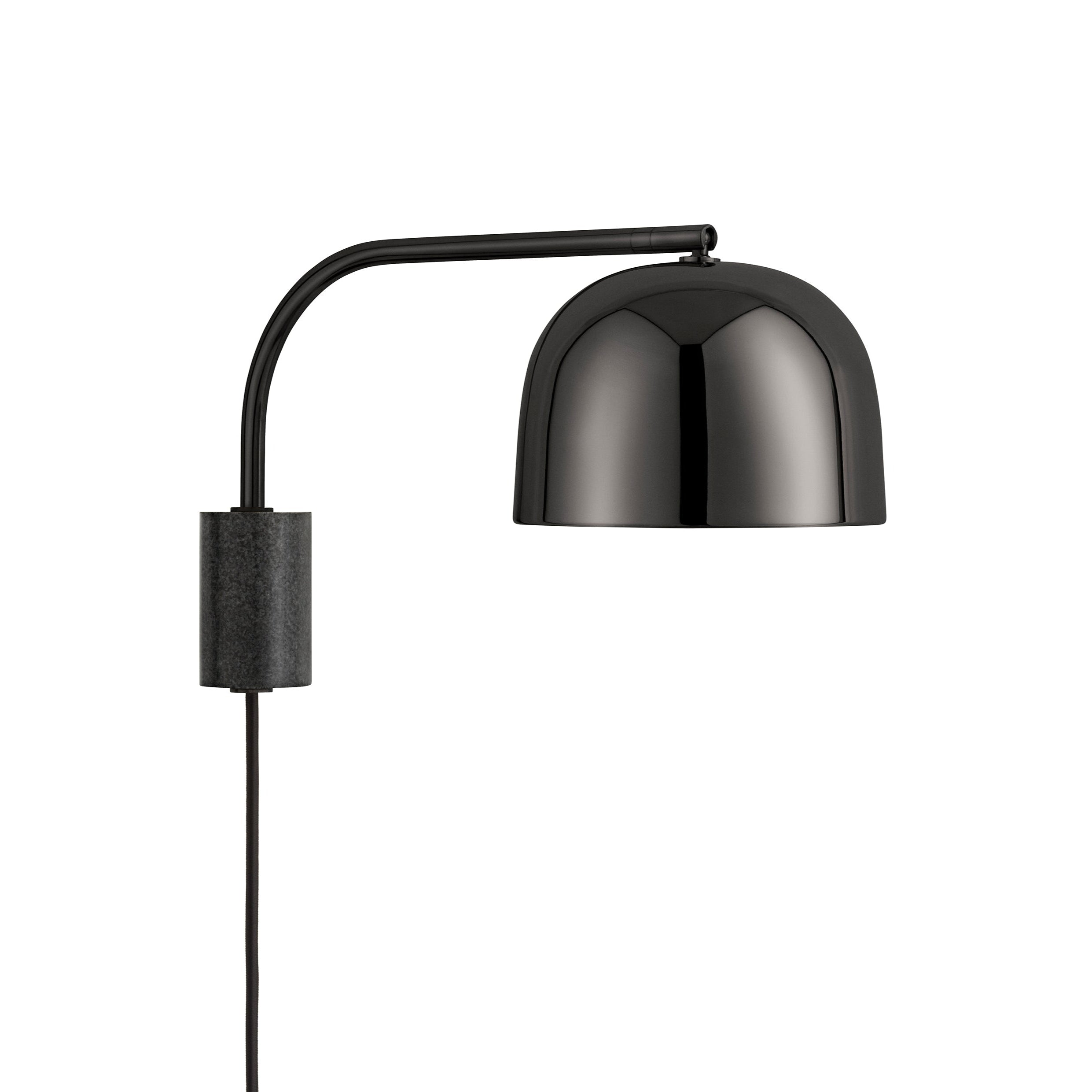 Nástenné svietidlo GRANT čierne s čiernym granitom