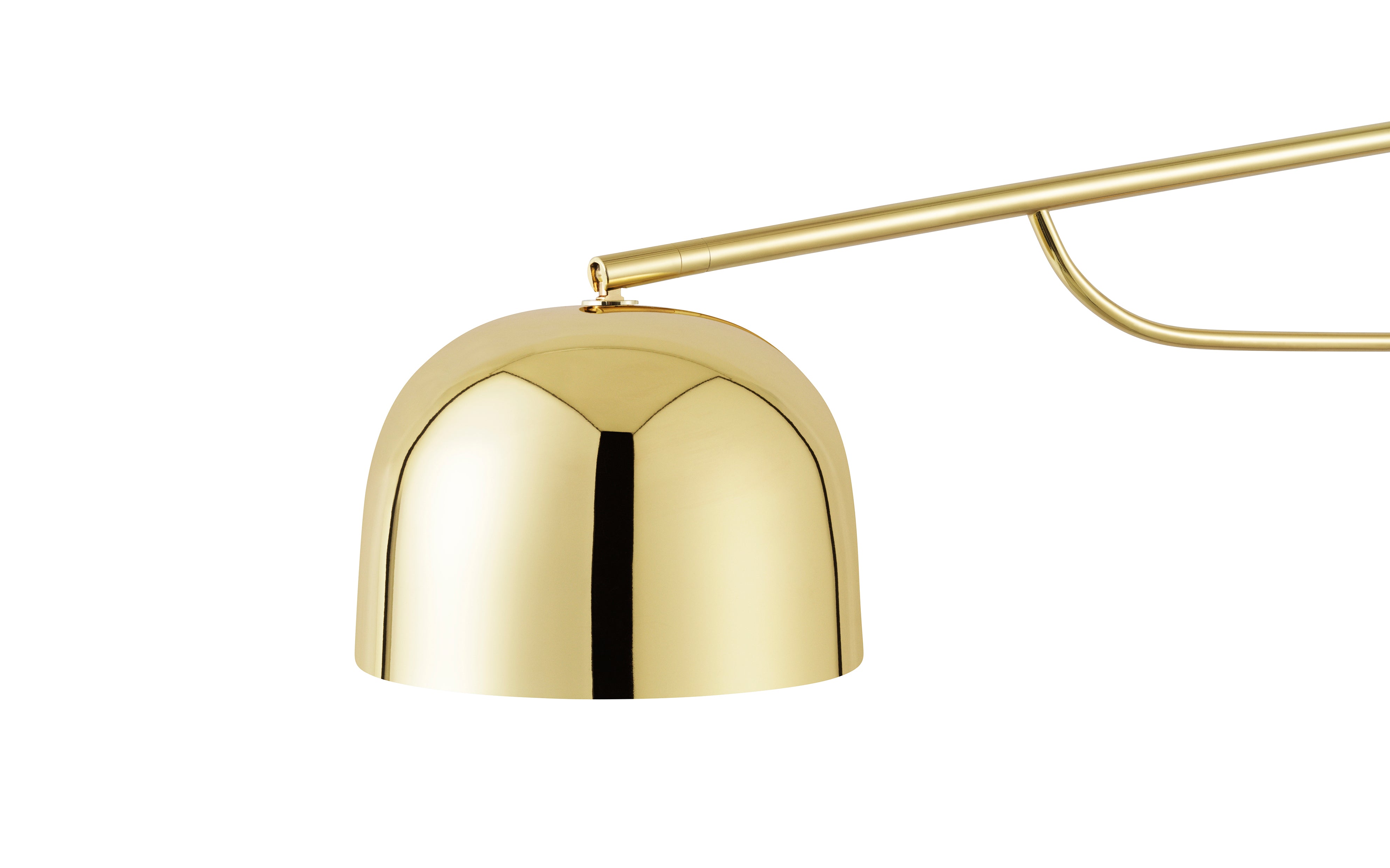 Wall lamp with arm GRANT gold with black granite