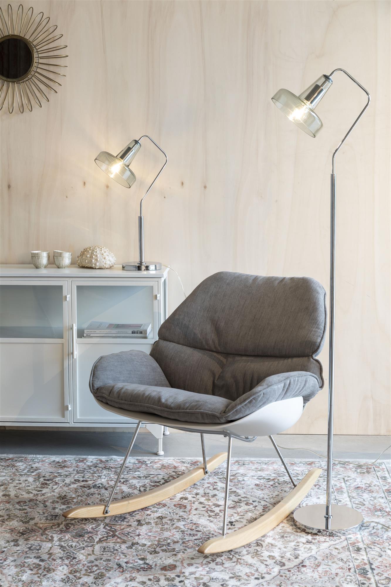 Stolná lampa ANSHIN strieborná