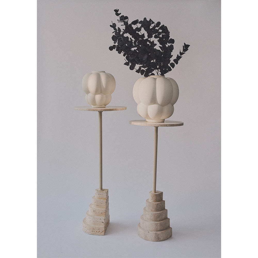 Kruhový stôl SOLUM travertín