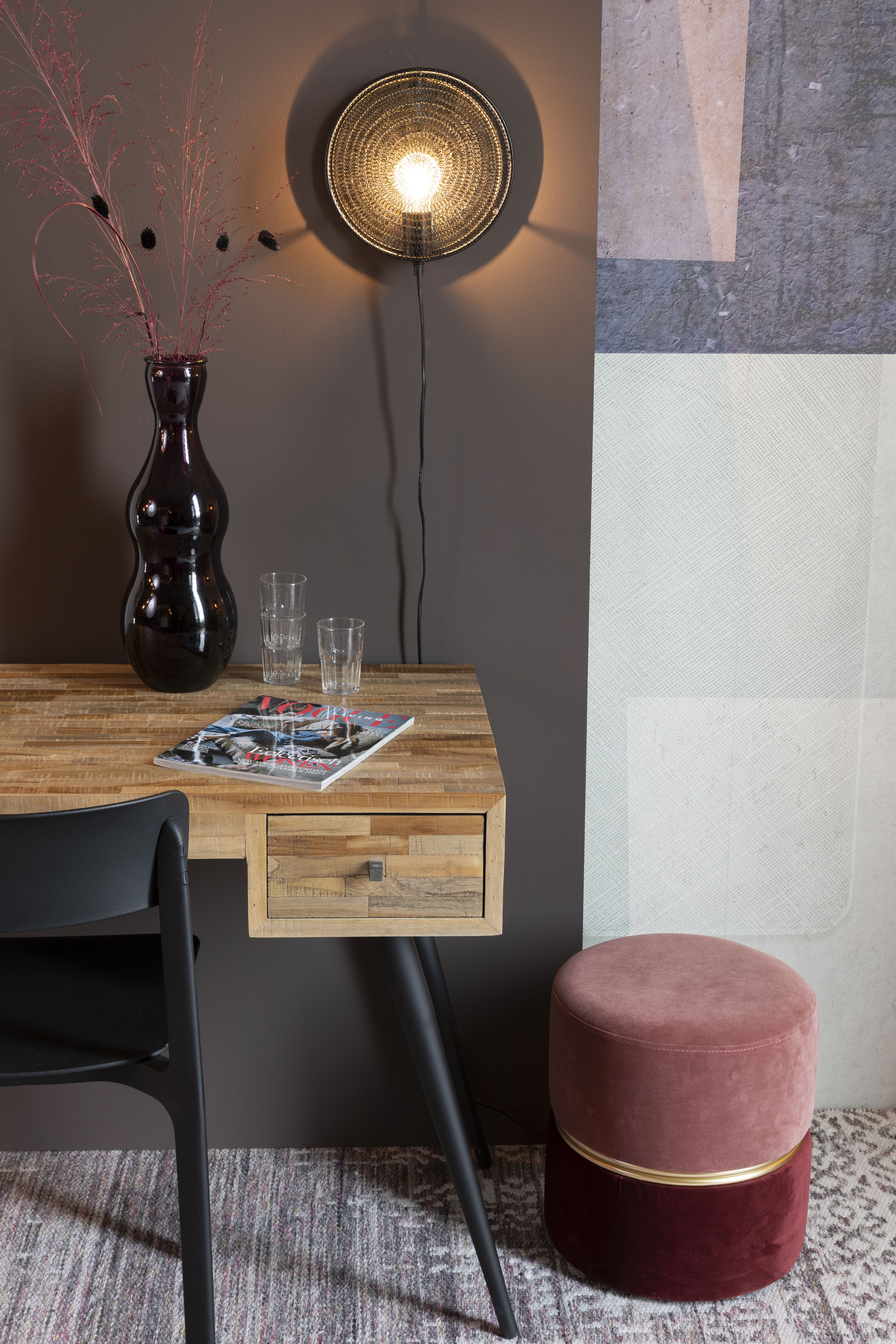 Nástenná lampa LEA čierna