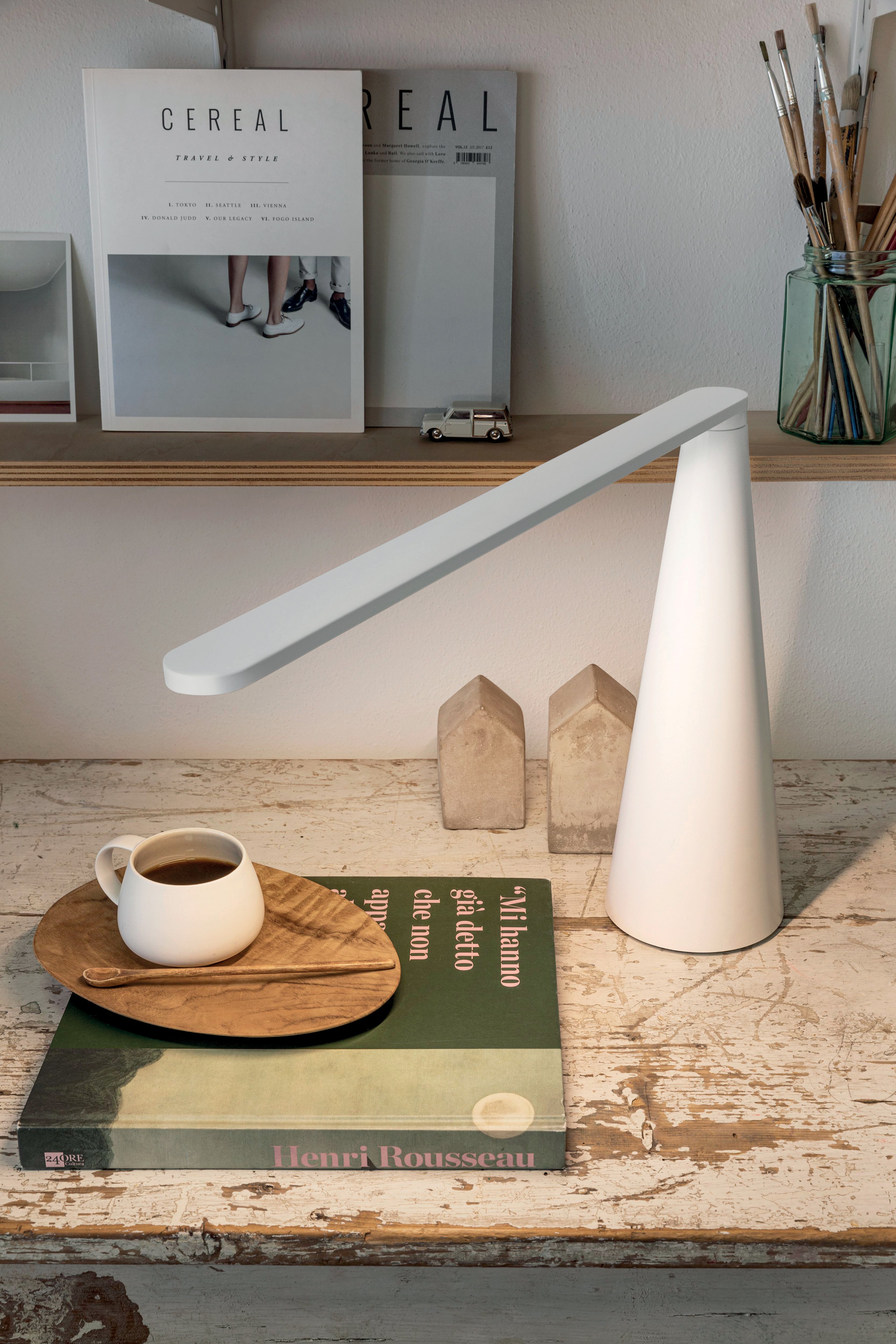 Lampa stolná ELICA lesklá žltá