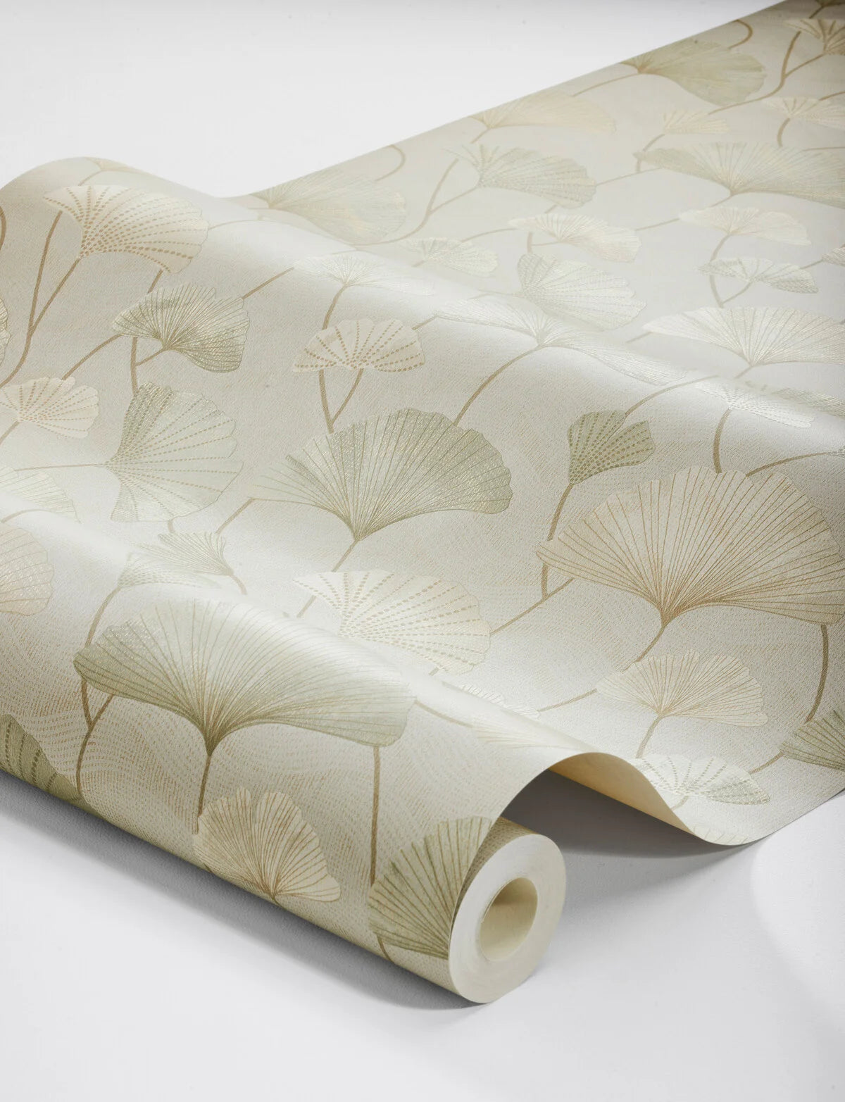 SOPHIA Dark Beige Structural Wallpaper with Plant Motif