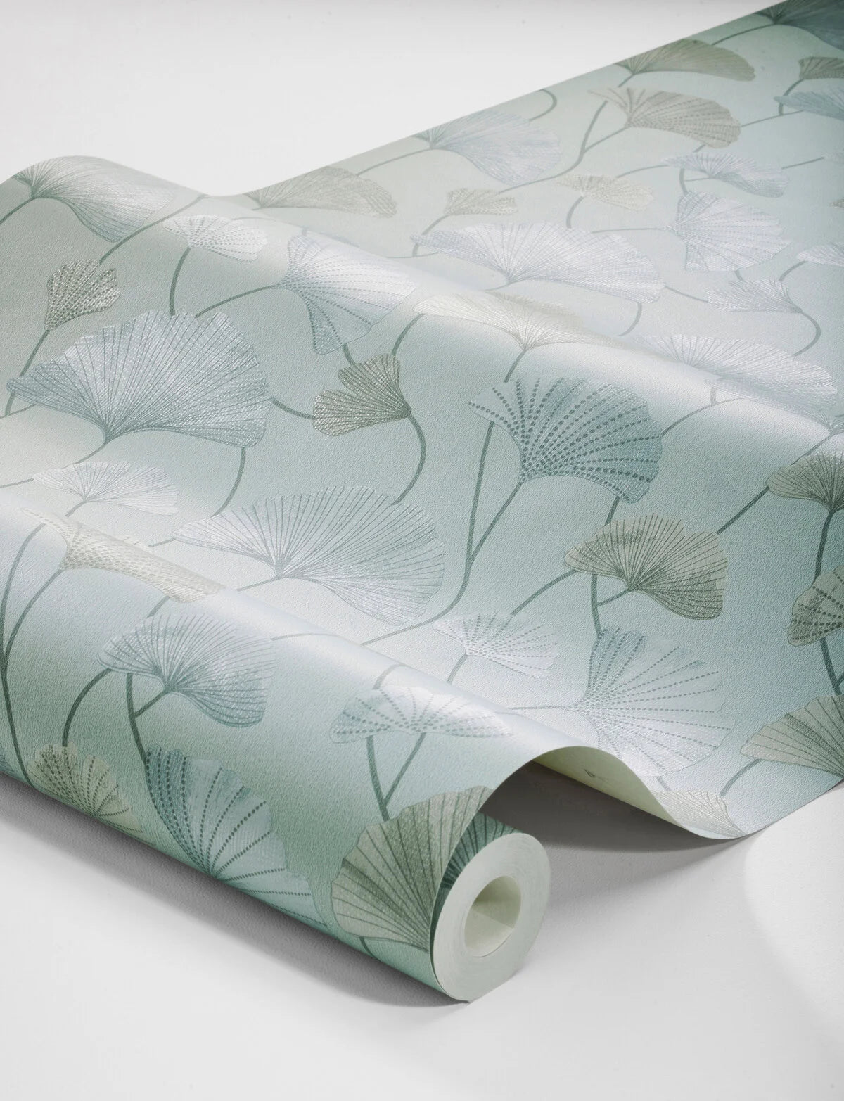 Tapeta so štruktúrou a rastlinným motívom SOPHIA, tlmená zelená