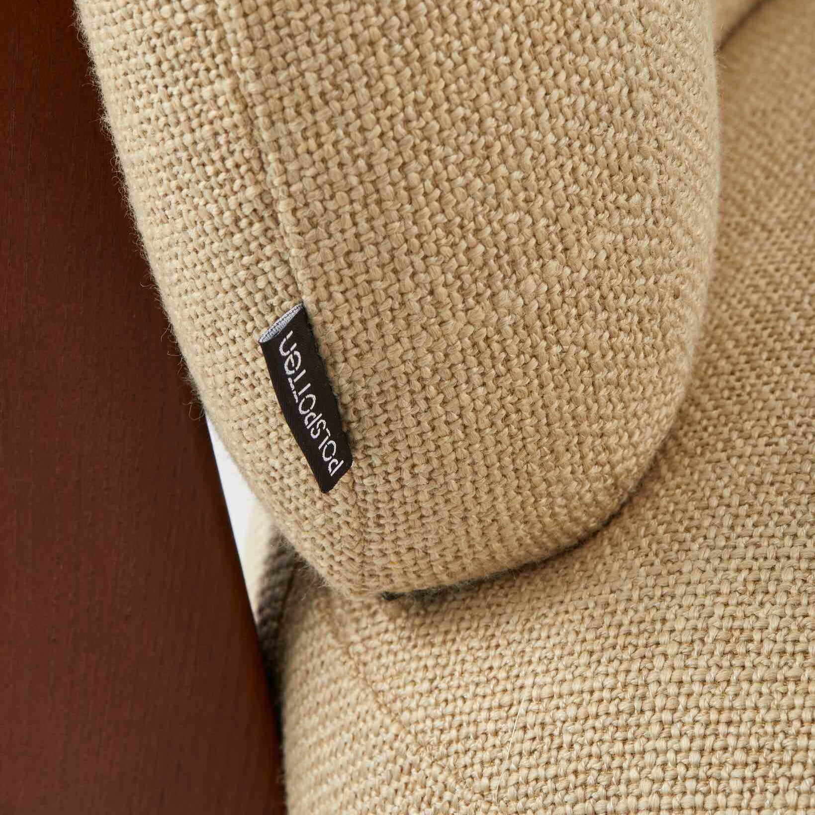 Fotel FIZZ béžový s drevenou základňou