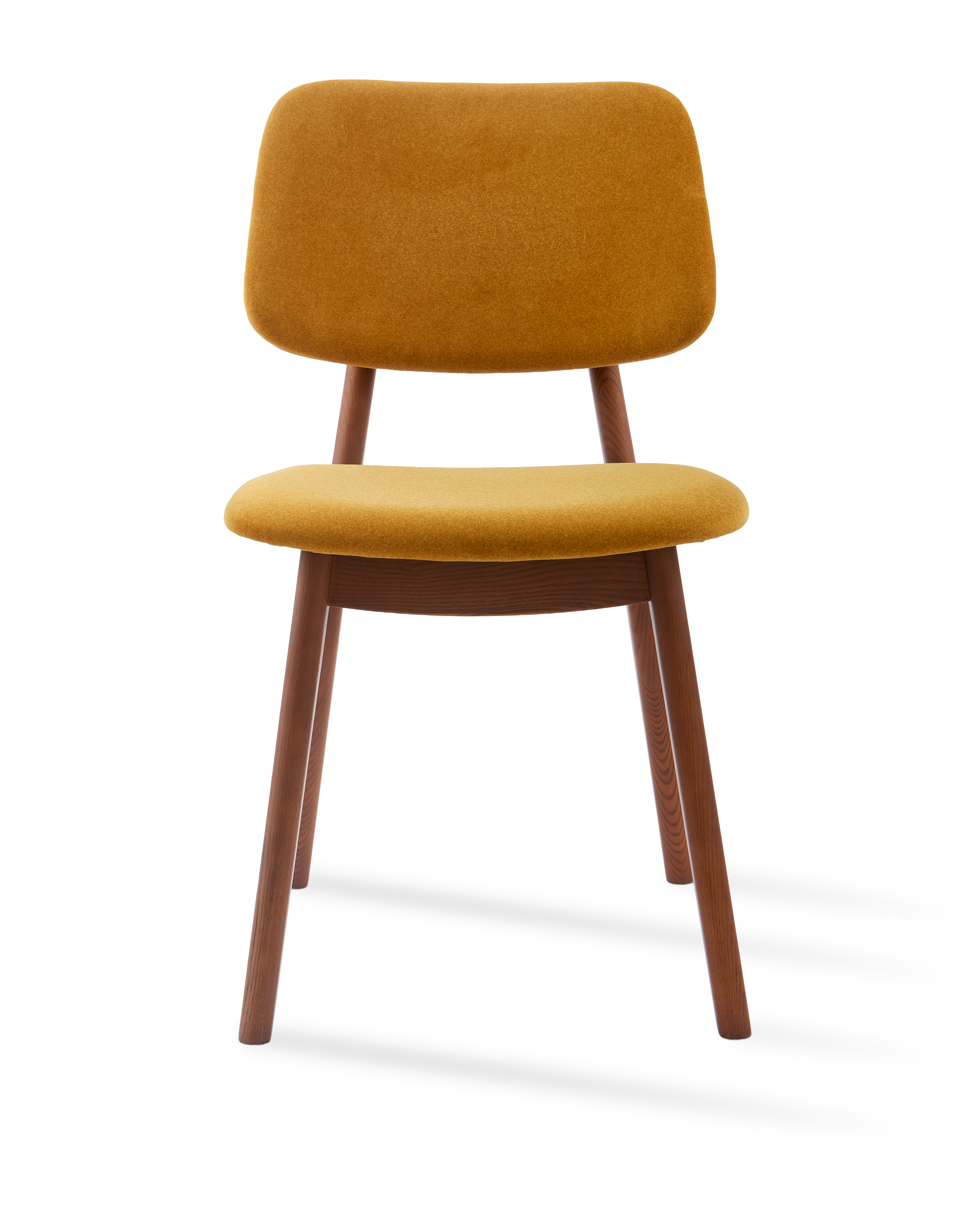 HAPPY DAYS Chair in Mustard with Wooden Base