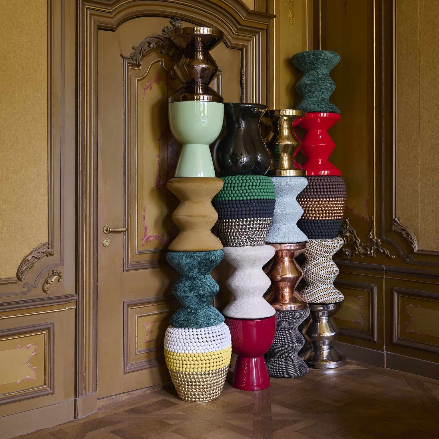 Stolička SOFT ZIG ZAG tmavohnedá