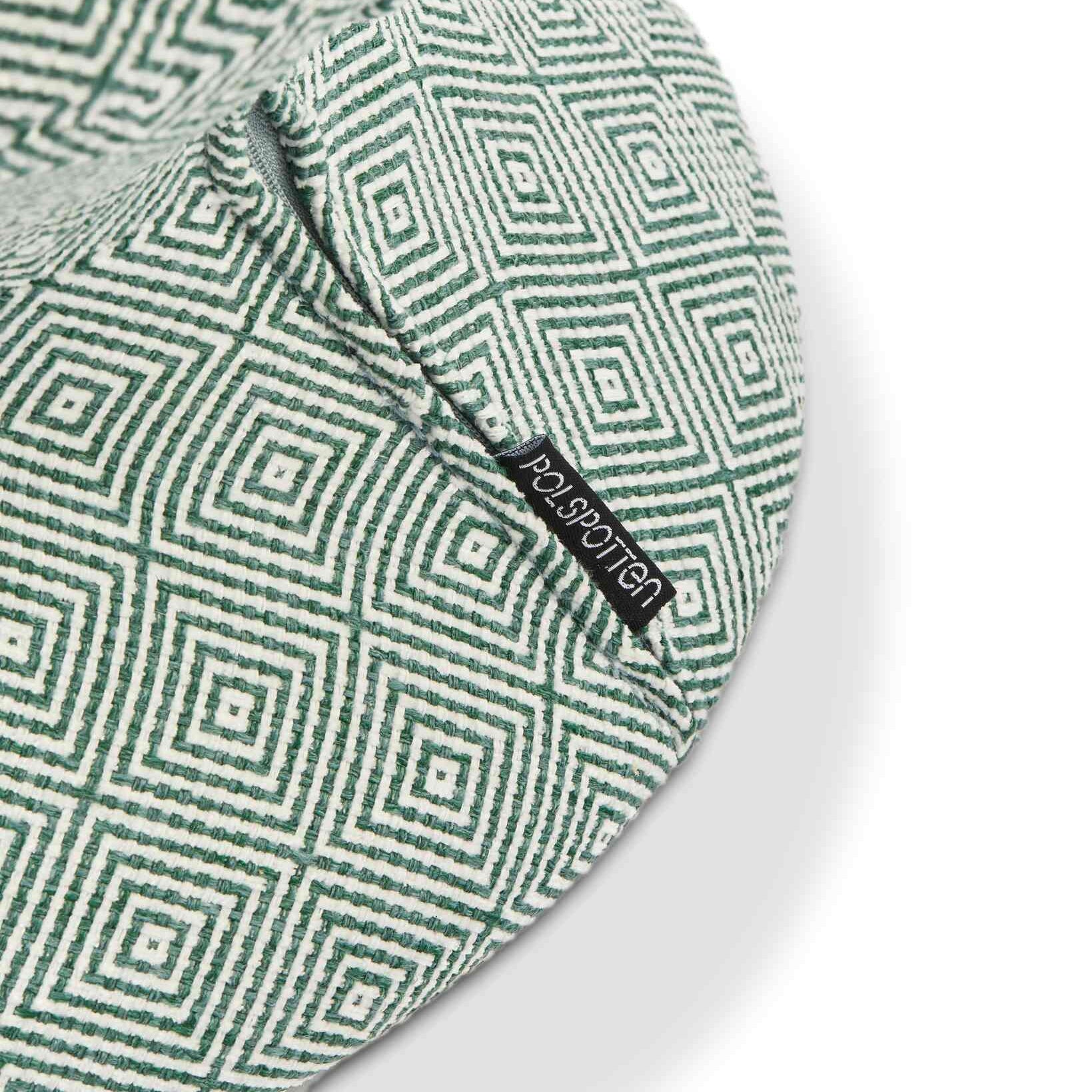 Stolička SOFT ZIG ZAG zelená s bielou