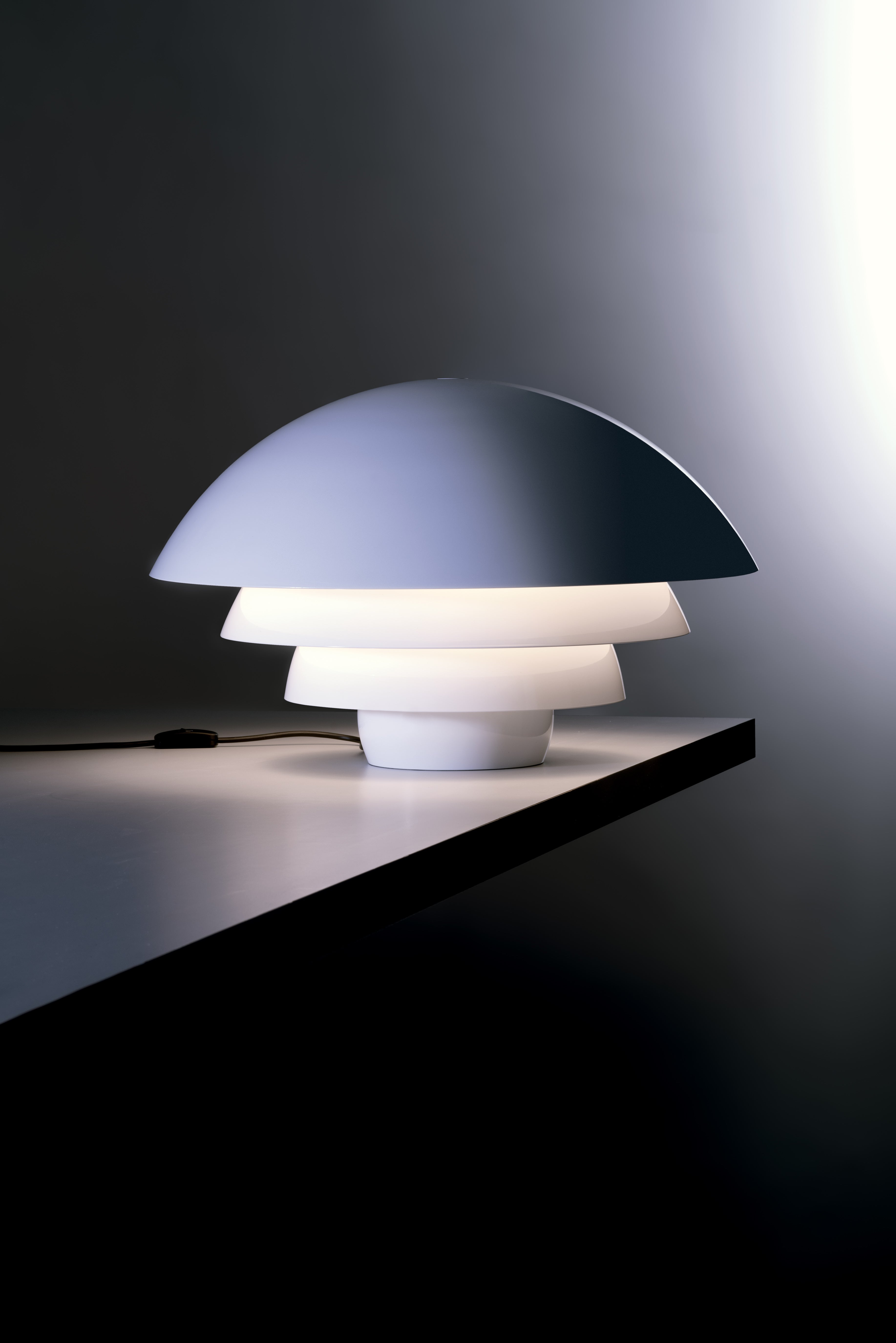 Stolná lampa VISIERE lesklá biela