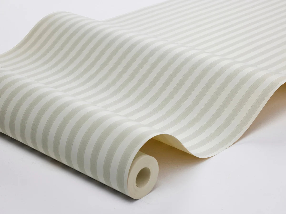 MÖLLE STRIPE Gray and Beige Striped Wallpaper