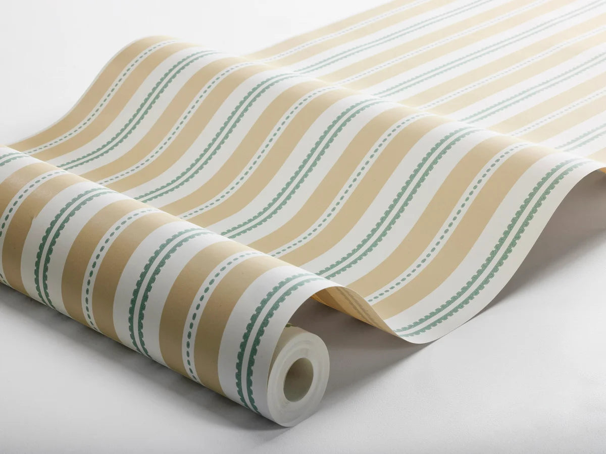 Tapeta s pruhmi HEDDA žltá s bielou