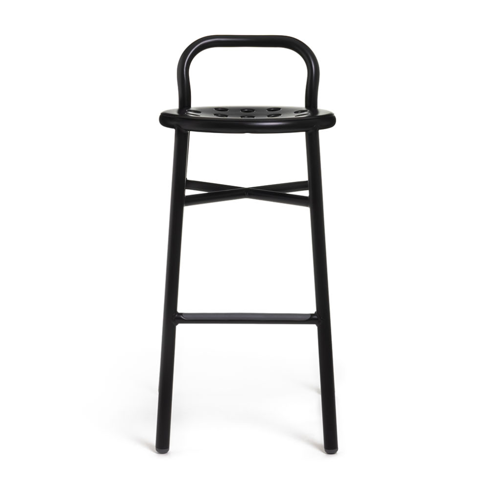 Outdoor stool PIPE black