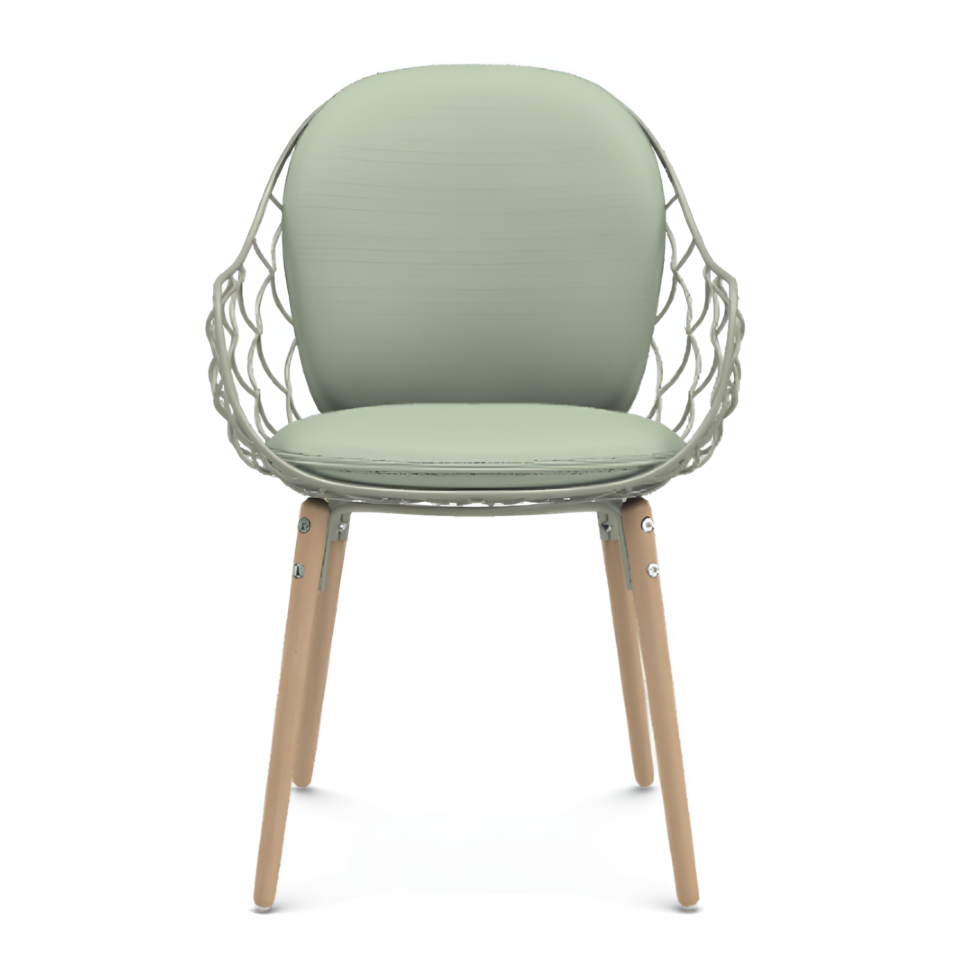 PIÑA chair in green with an ash base