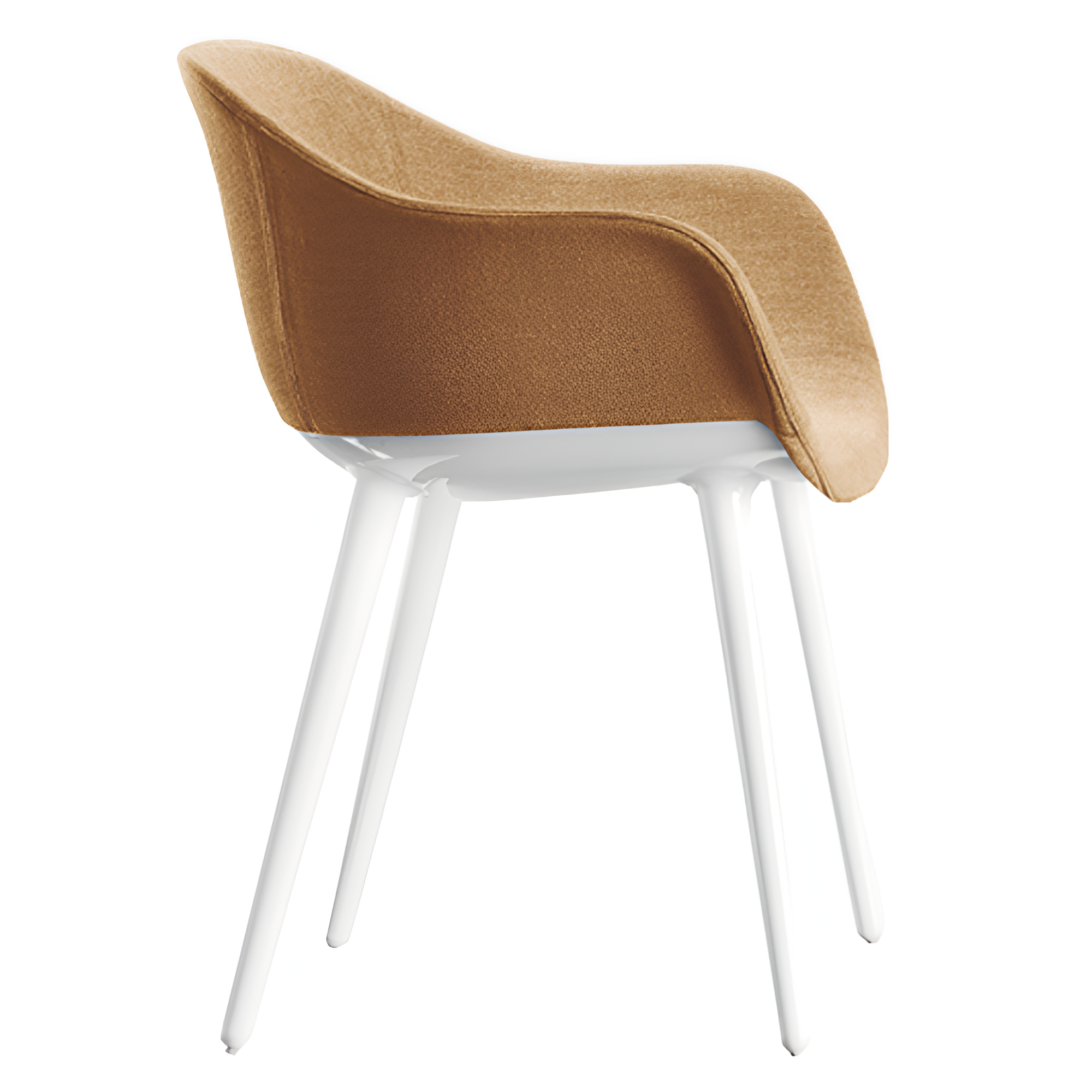CYBORG LADY ochre chair with a white base