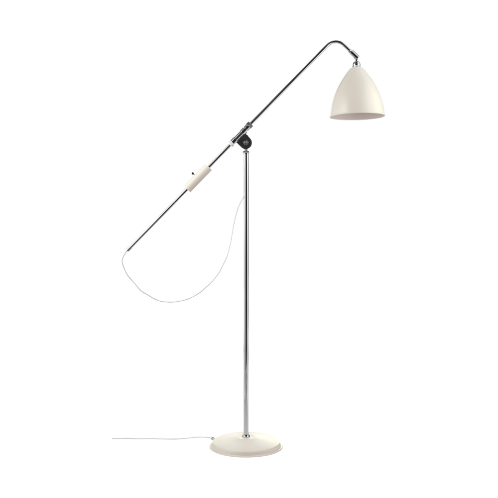 BESTLITE BL4 floor lamp chrome with cream shade