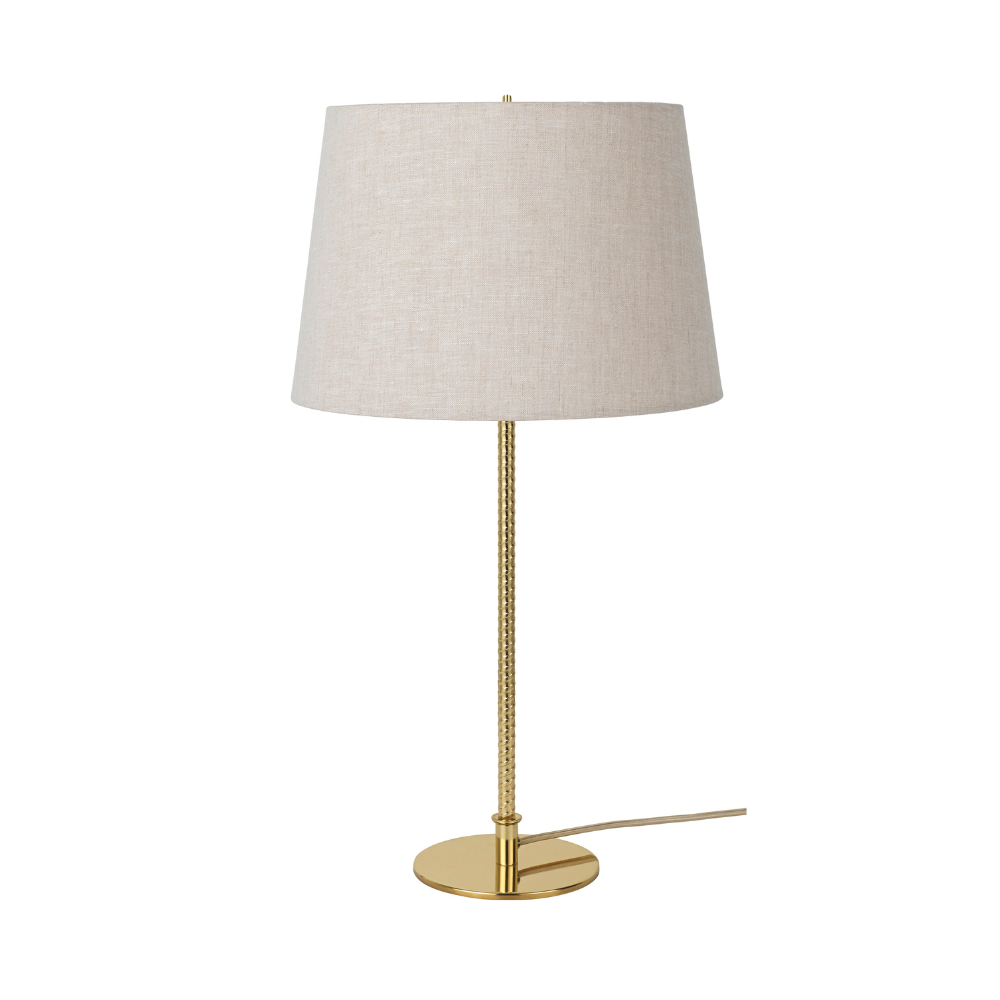 Stolná lampa 9205 béžový tienidlo so zlatou základňou