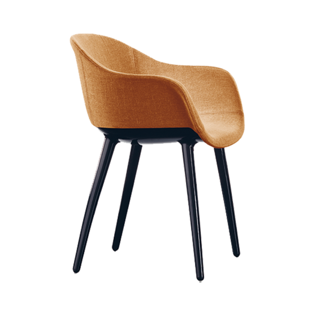 Stolička CYBORG LADY ochra s čiernym podstavcom