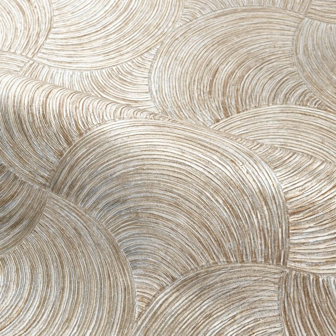 Štruktúrovaná metalická tapeta s abstraktným vzorom APHELIE - ARGENT teplá strieborná