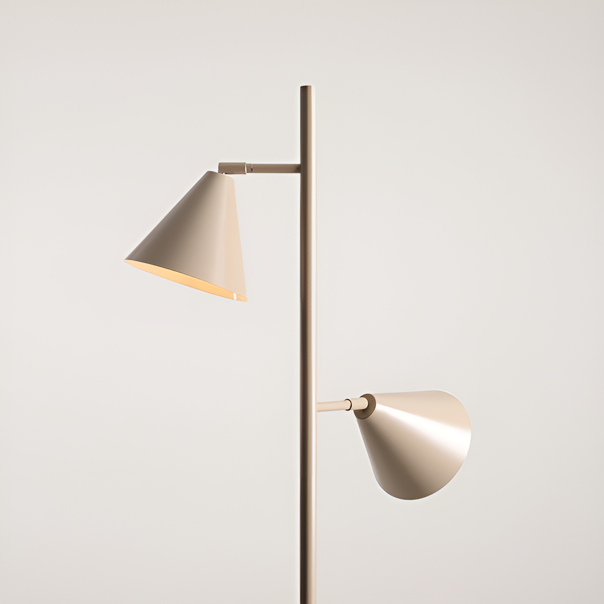 Duo beige forms floor lamp