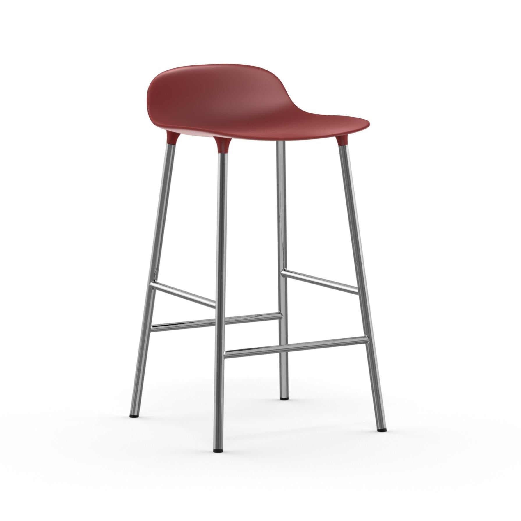 Hoker FORM bordový s chrómovaným podstavcom