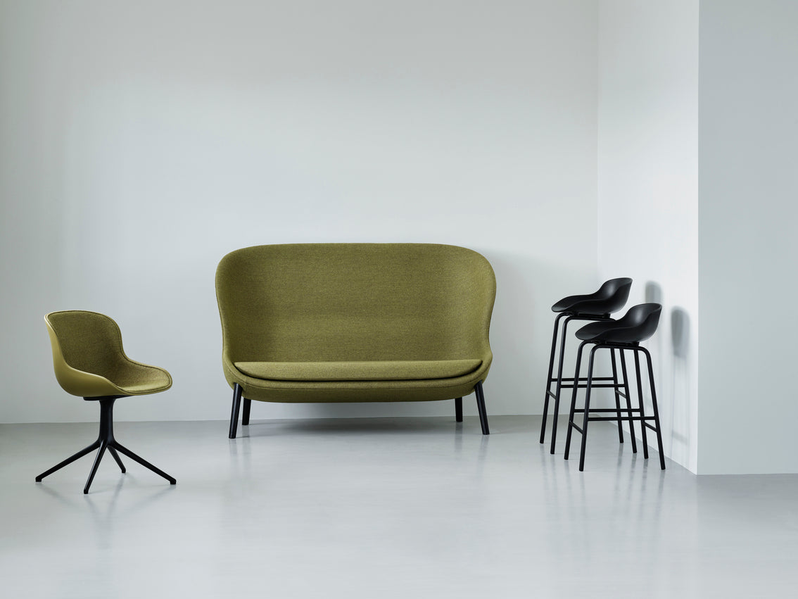 Hyg upholstered bar chair with a gray base