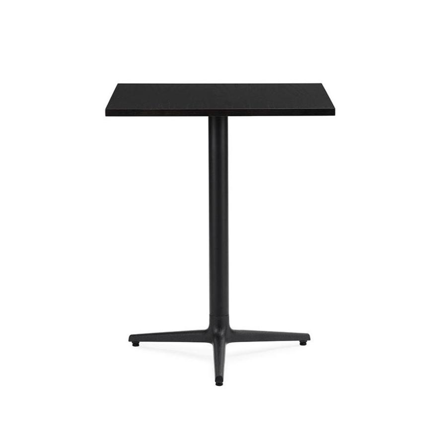 Kávový stôl ALLEZ s drevenou doskou a čiernou základňou