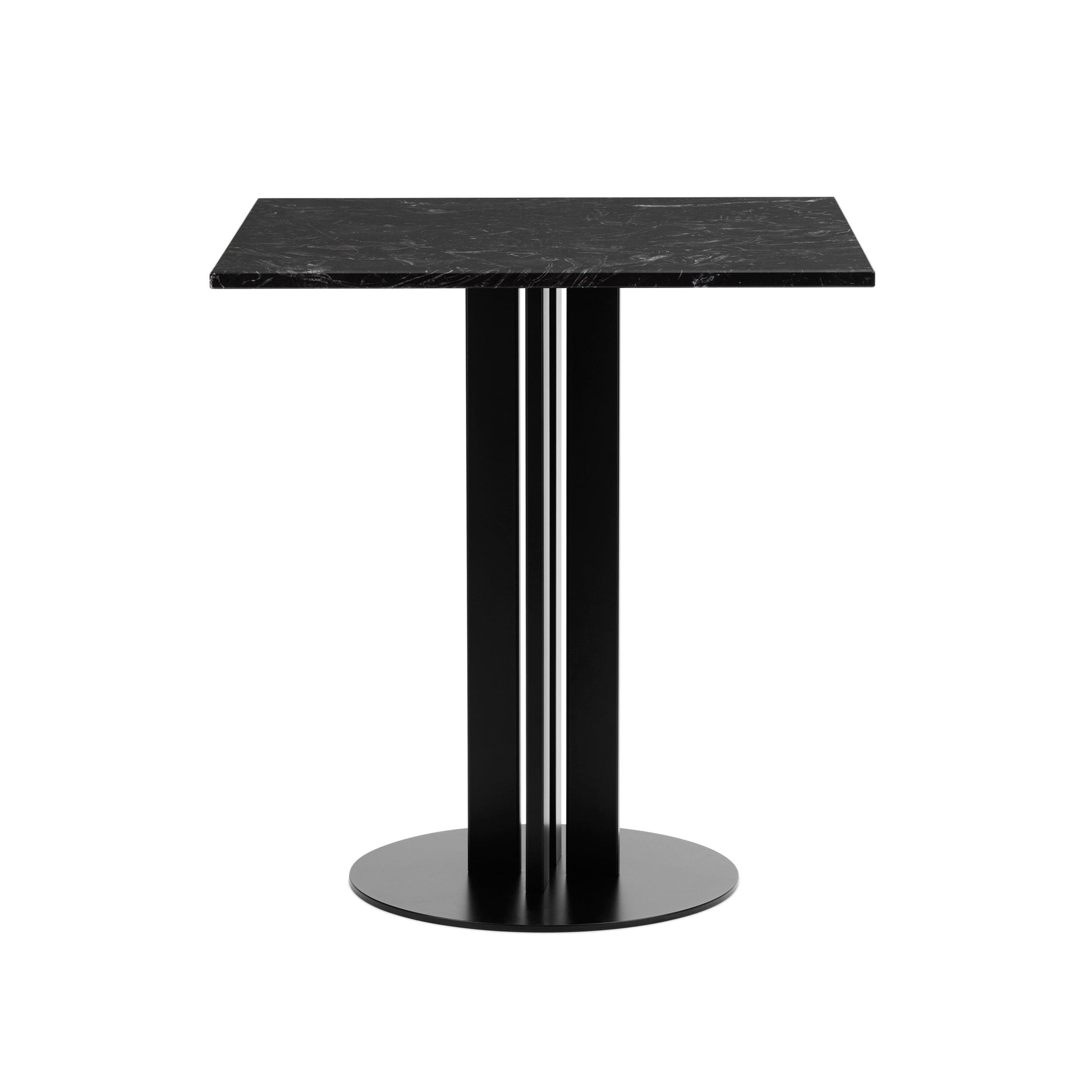 Cafe table Scala black marble top with a black base