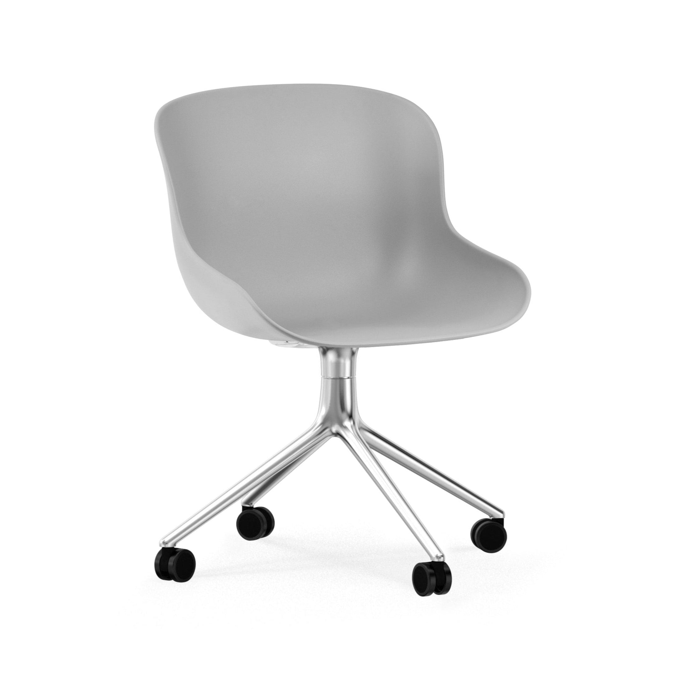 Hyg 4W Gray Hyg chair with an aluminum base