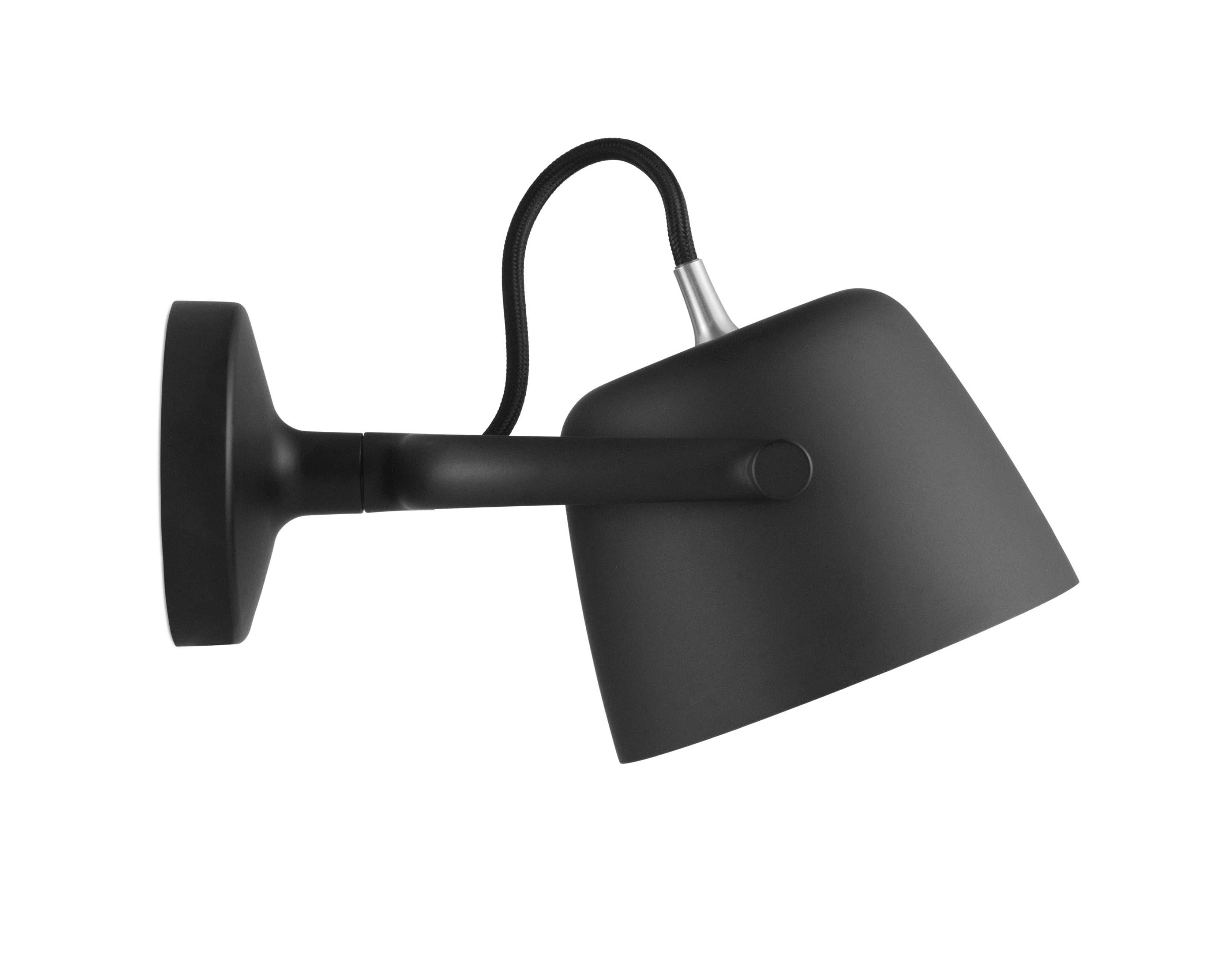 Adjustable black TUB wall lamp