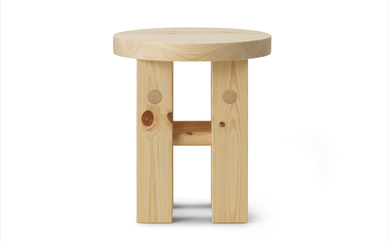 Fry stool pine wood