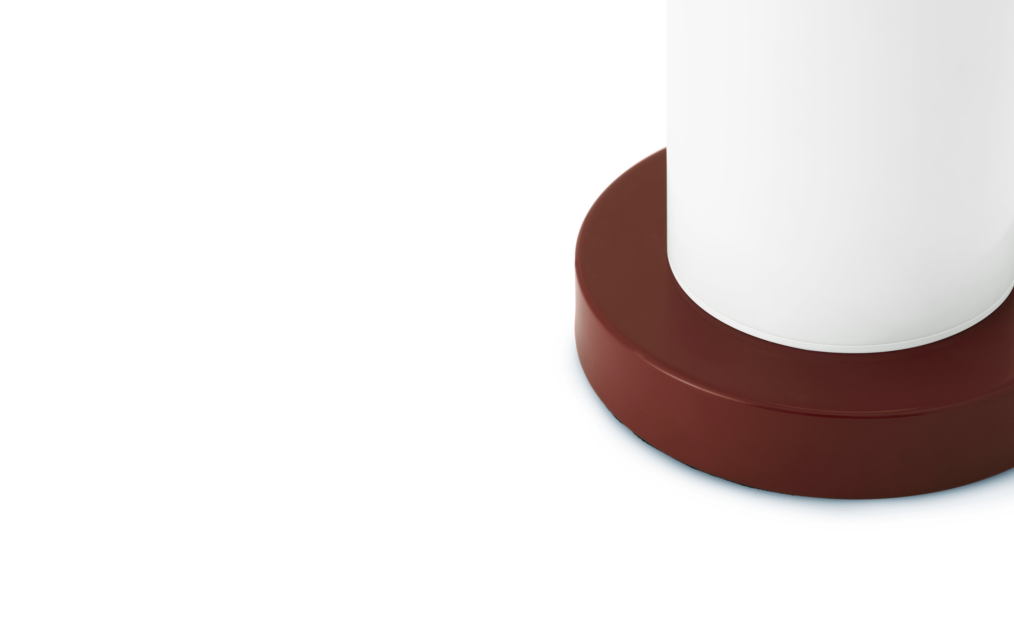 Stolná lampa CELLU biela s hnedým podstavcom