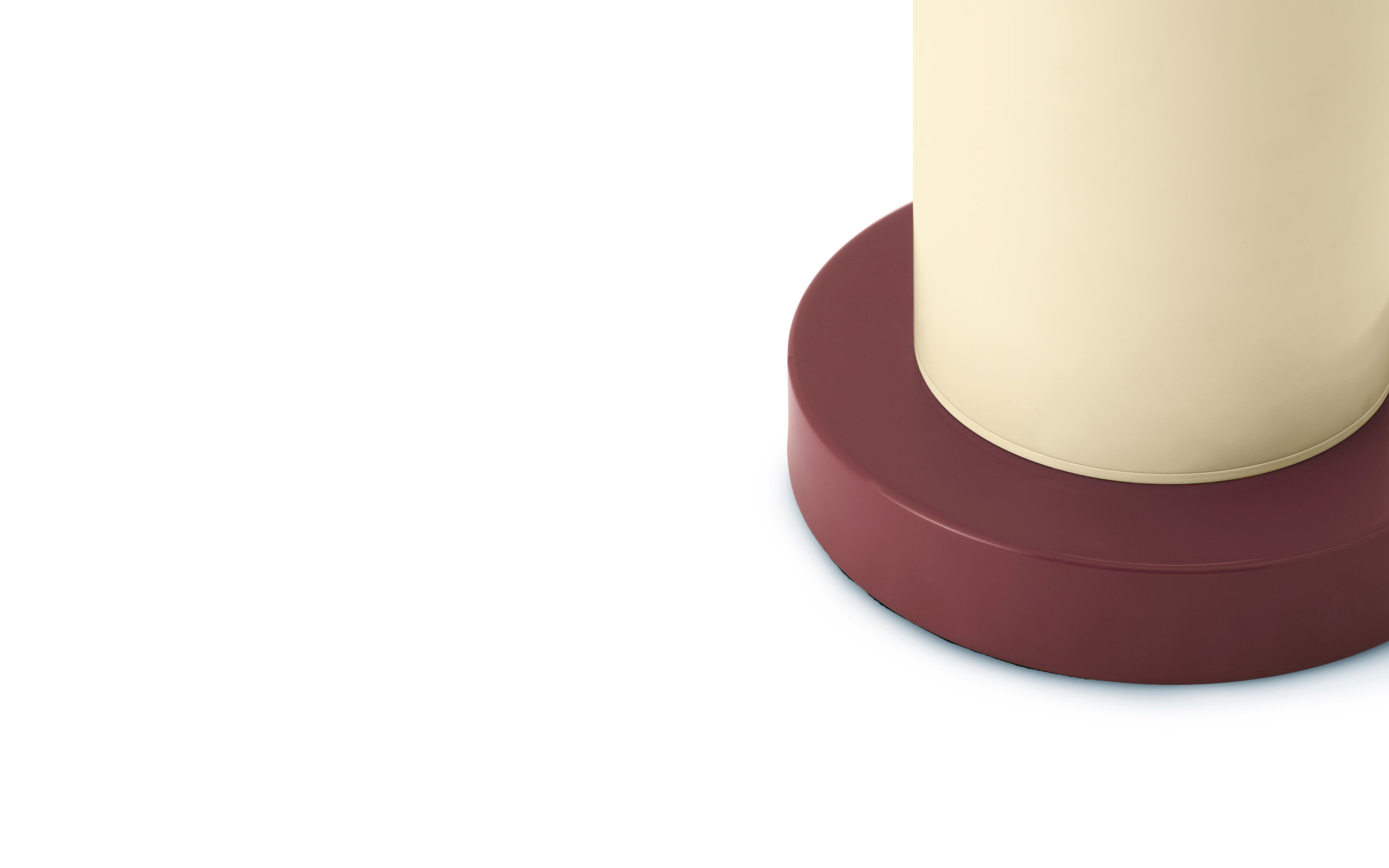 Stolná lampa CELLU krémová s hnedým podstavcom