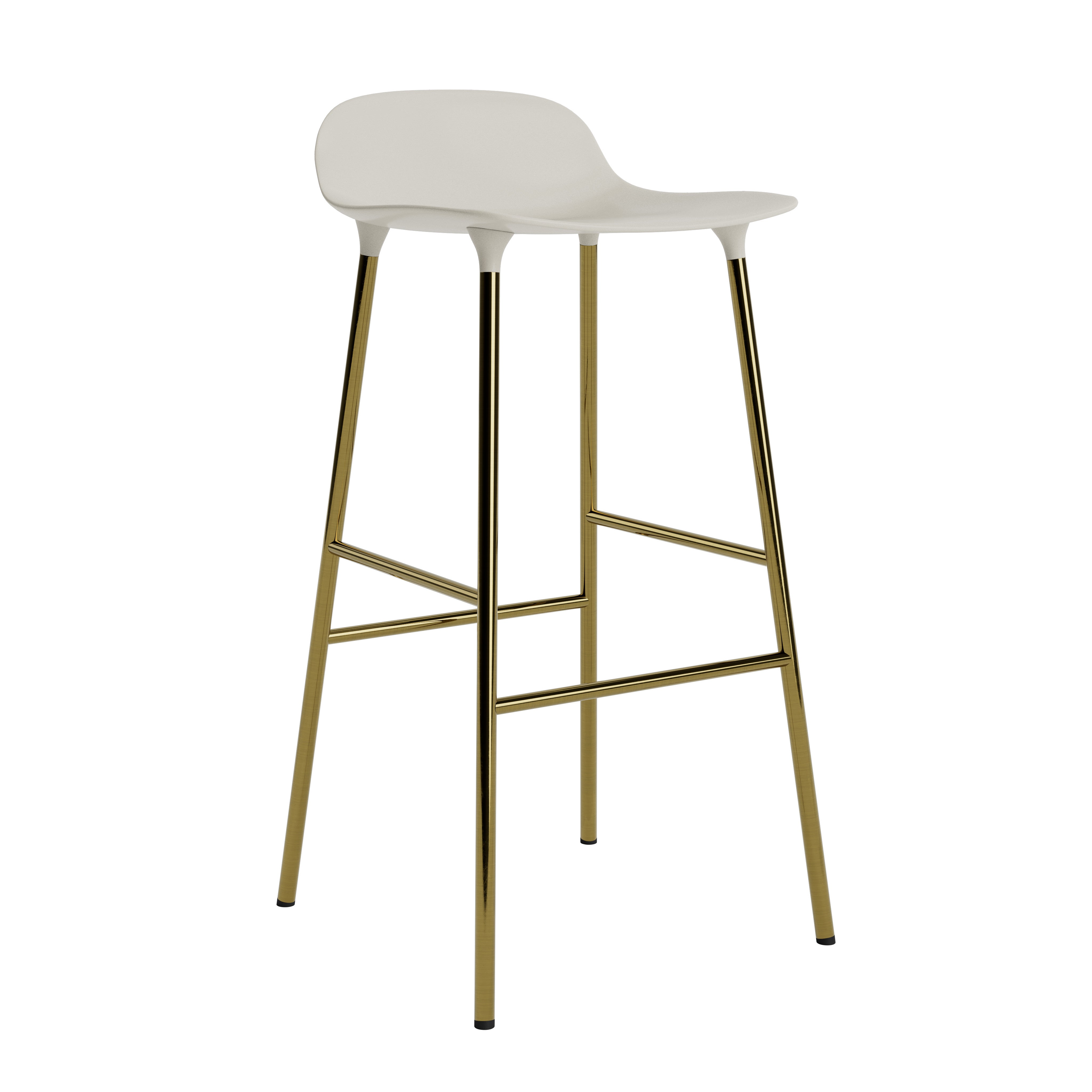 Jasnoszary Hocker with a golden base