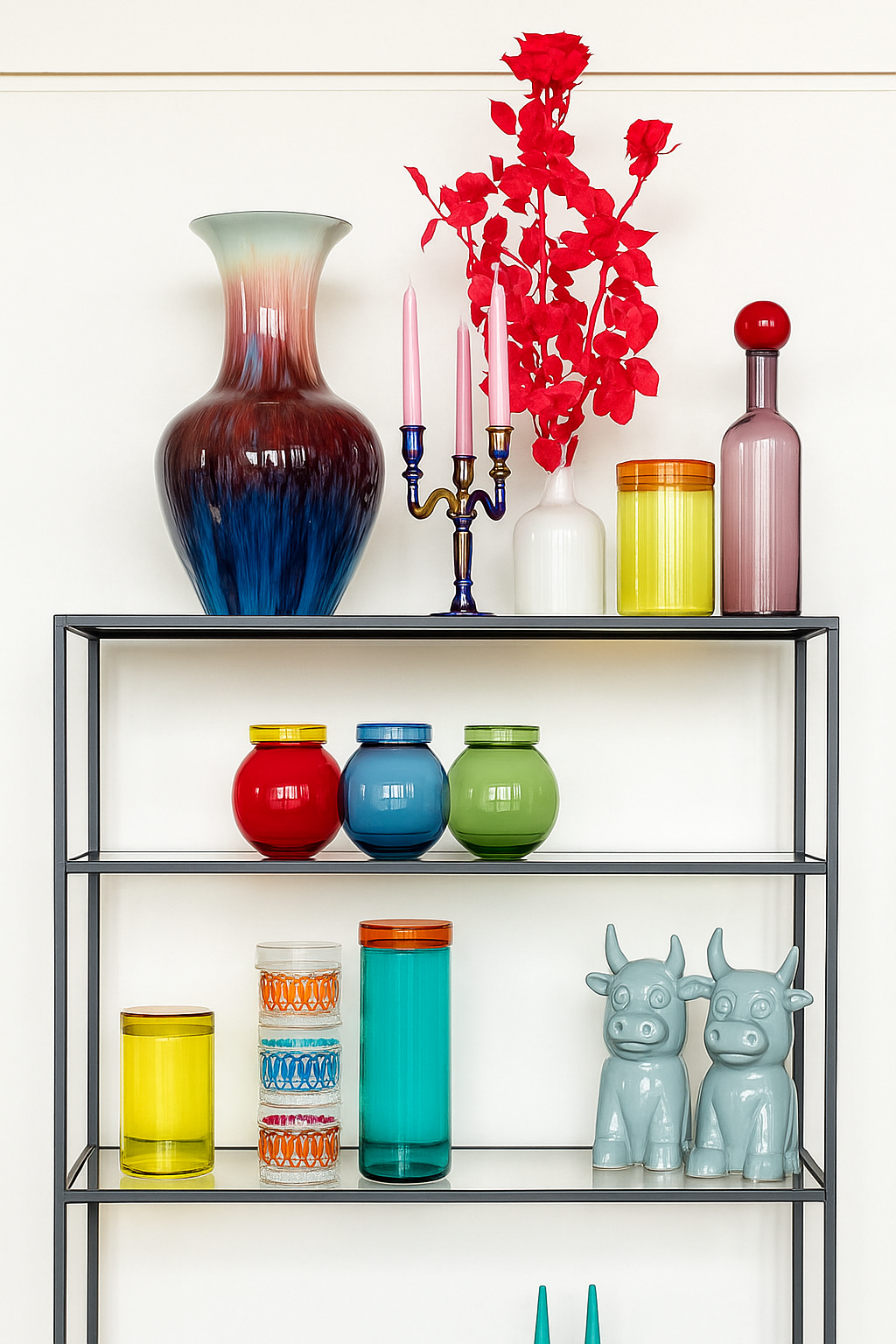 Súprava pohárov BLOATED CAPS A JAROV farebné sklo