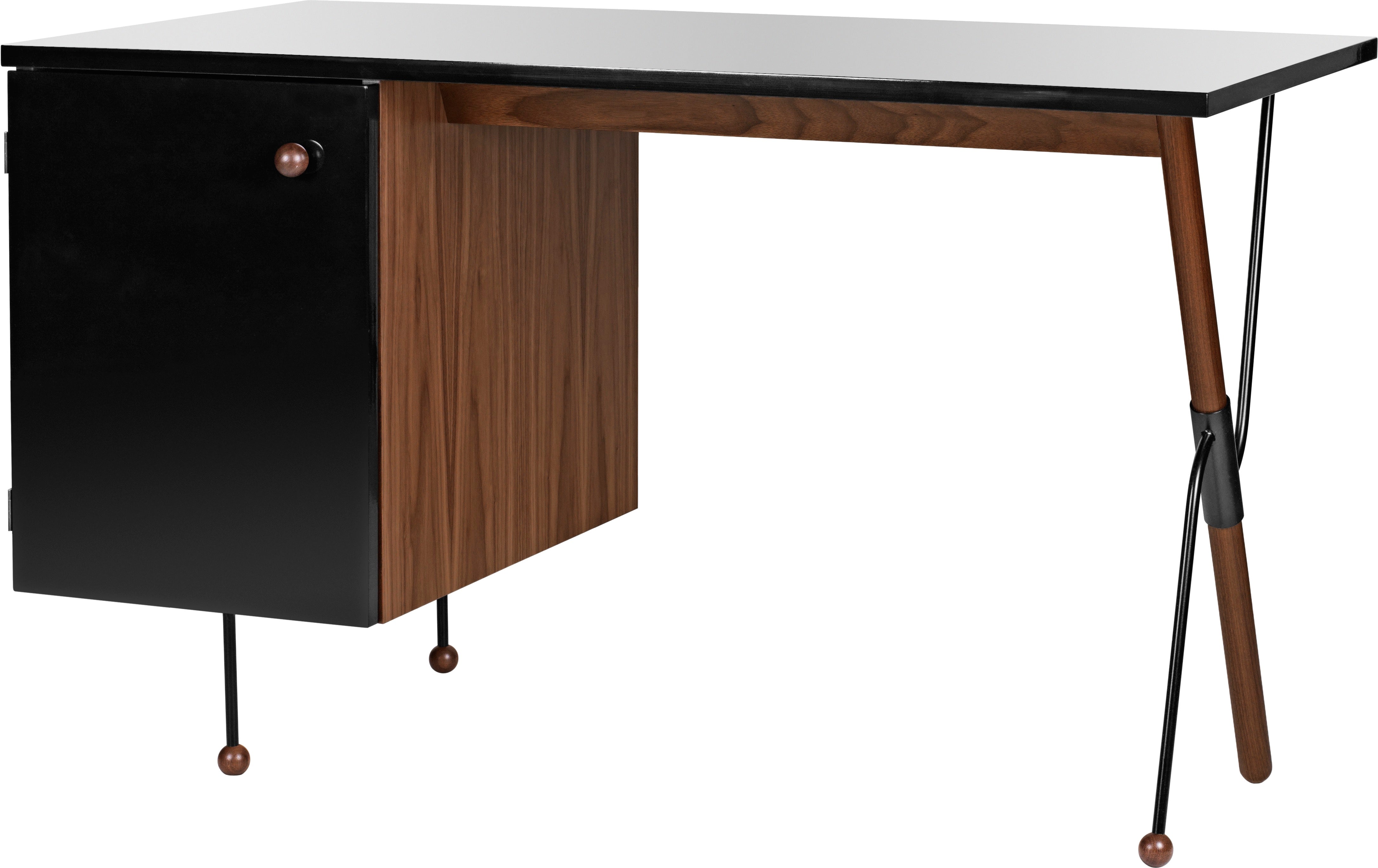 Walnut veneer desk 62