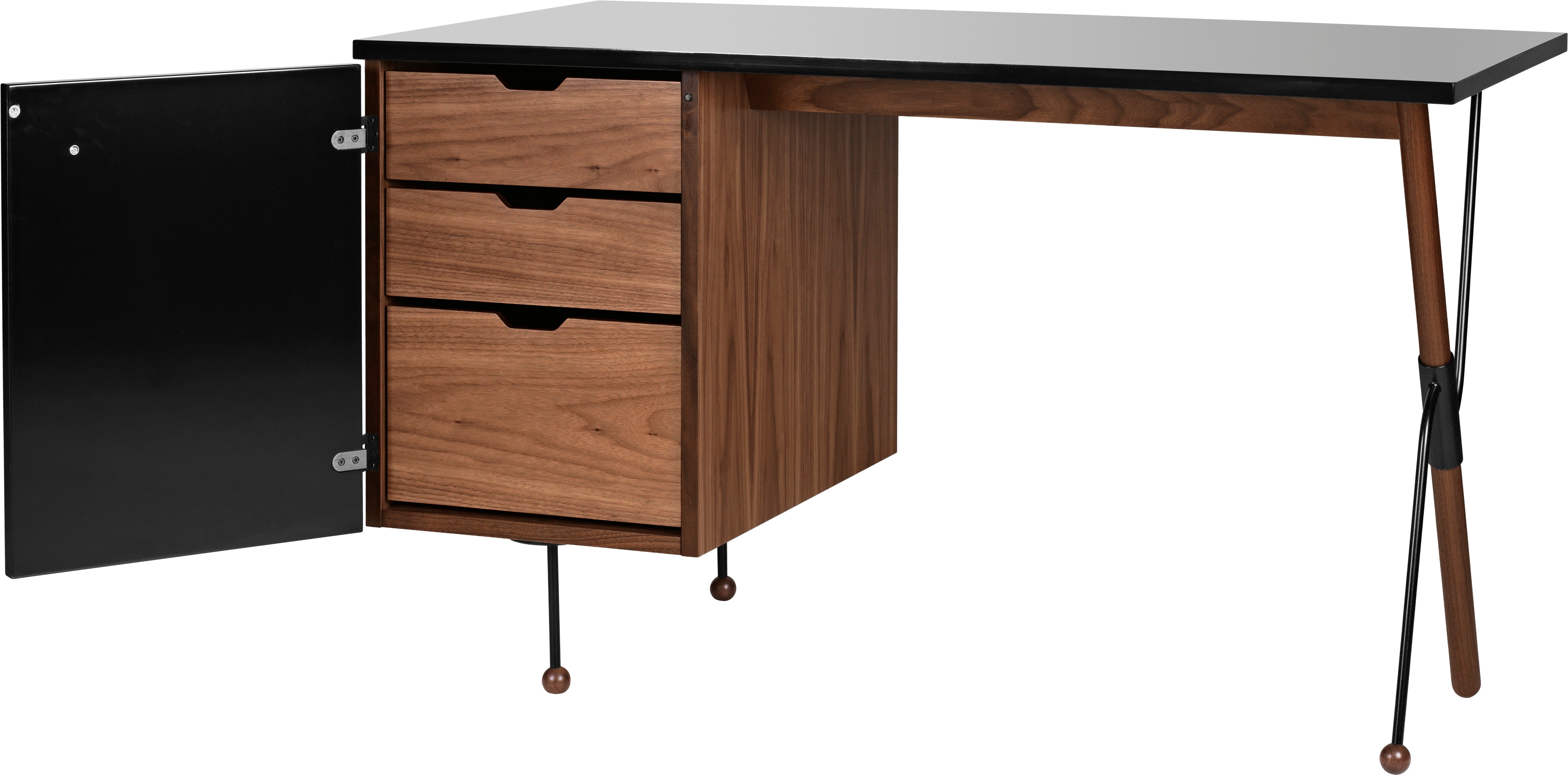 Walnut veneer desk 62