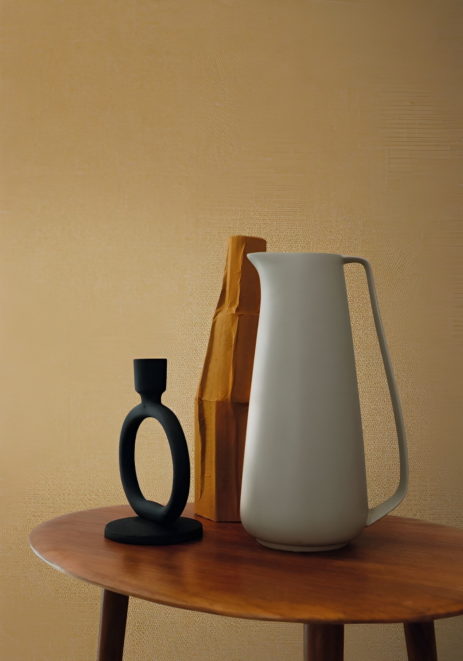 Hladká matná tapeta s perlovým efektom OCTA - OCRE horčicová