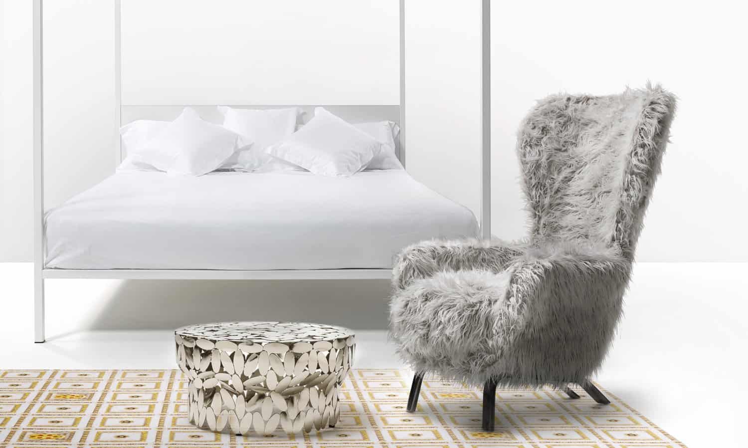 Strieborný konferenčný stolík FOLIAE