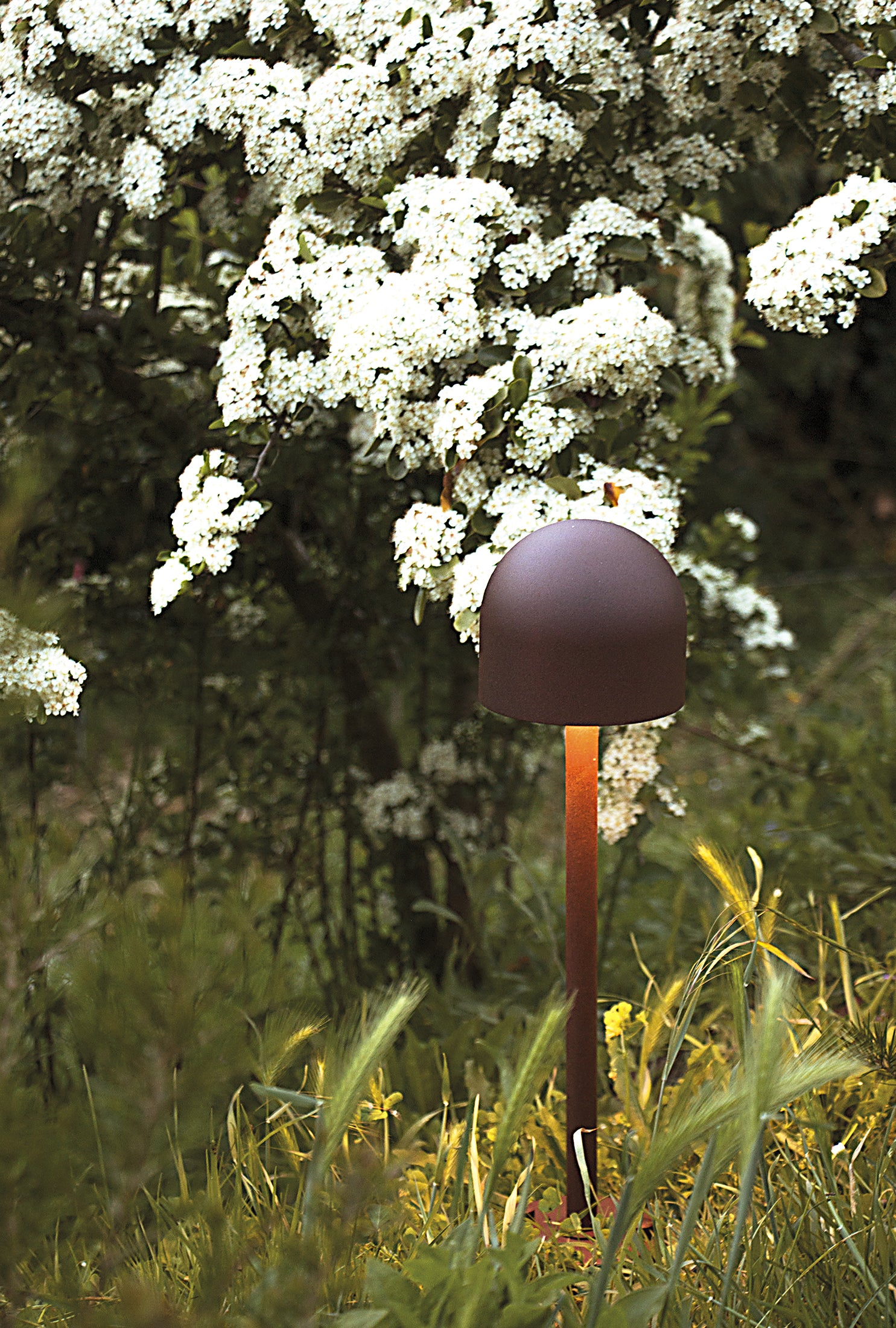 Záhradná podlahová lampa BOLETO hnedá