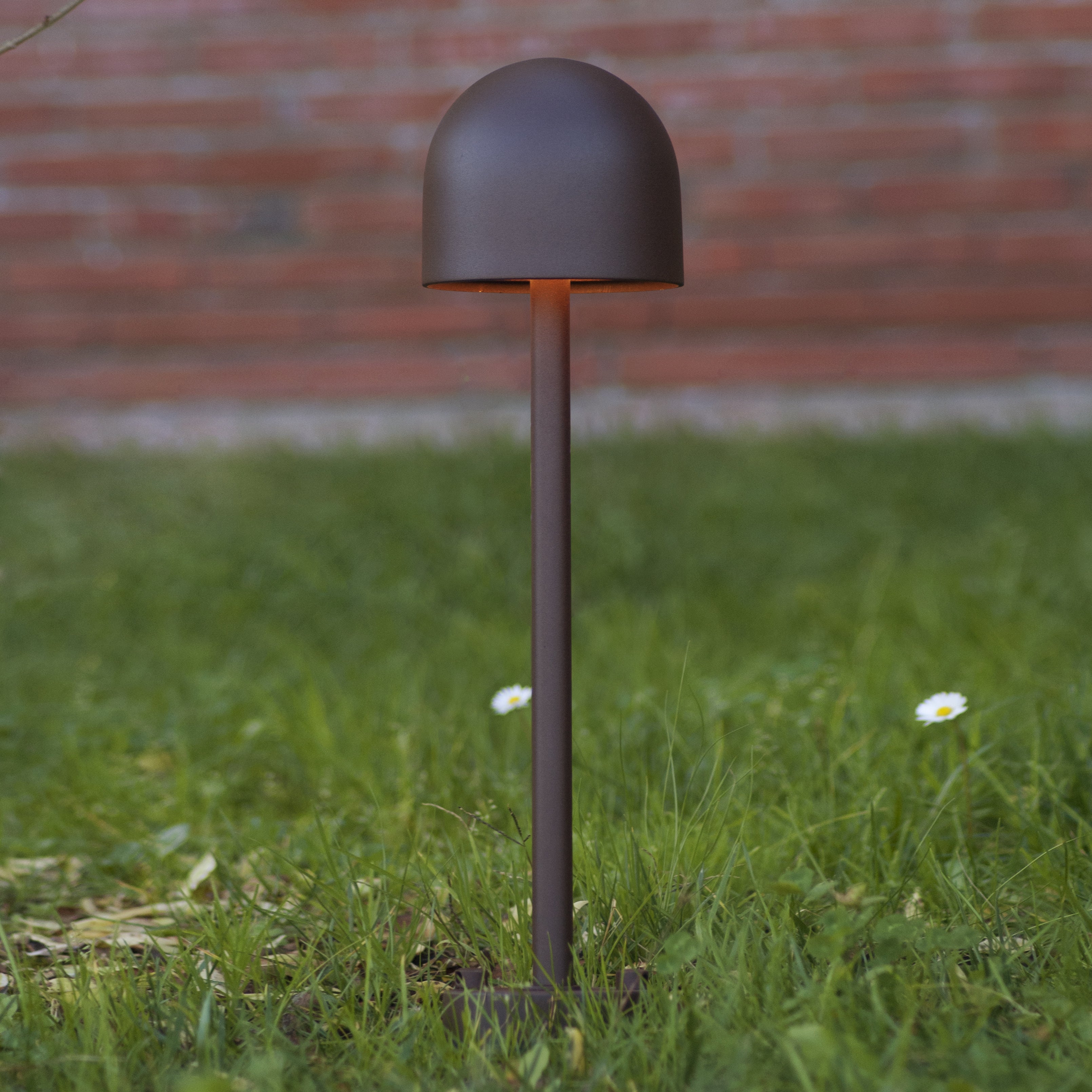 Záhradná podlahová lampa BOLETO hnedá