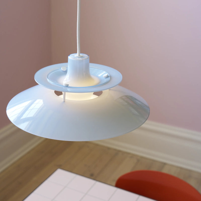 Závesná lampa PH 5 OPAL modrá
