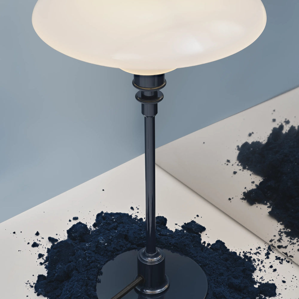 Lampa stołová PH 2/1 biela s granátovou základňou