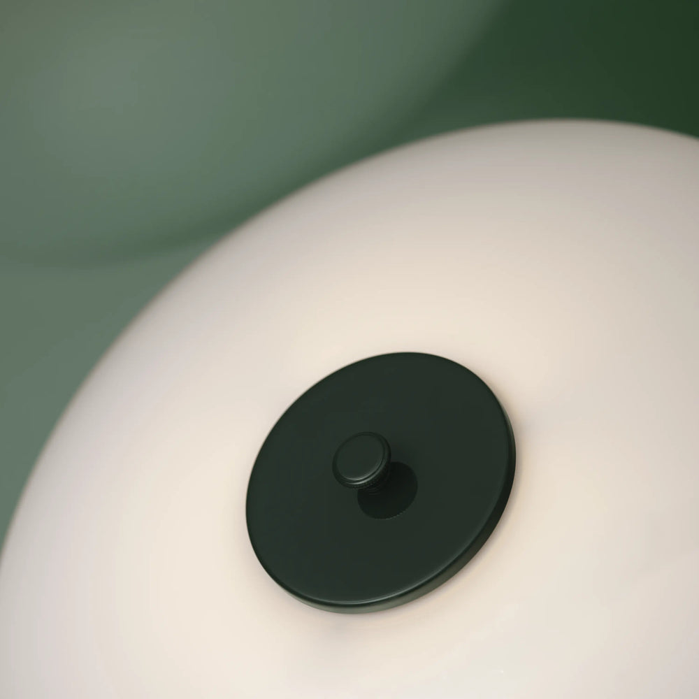 Stolná lampa PH 2/1 biela s tmavozeleným podstavcom