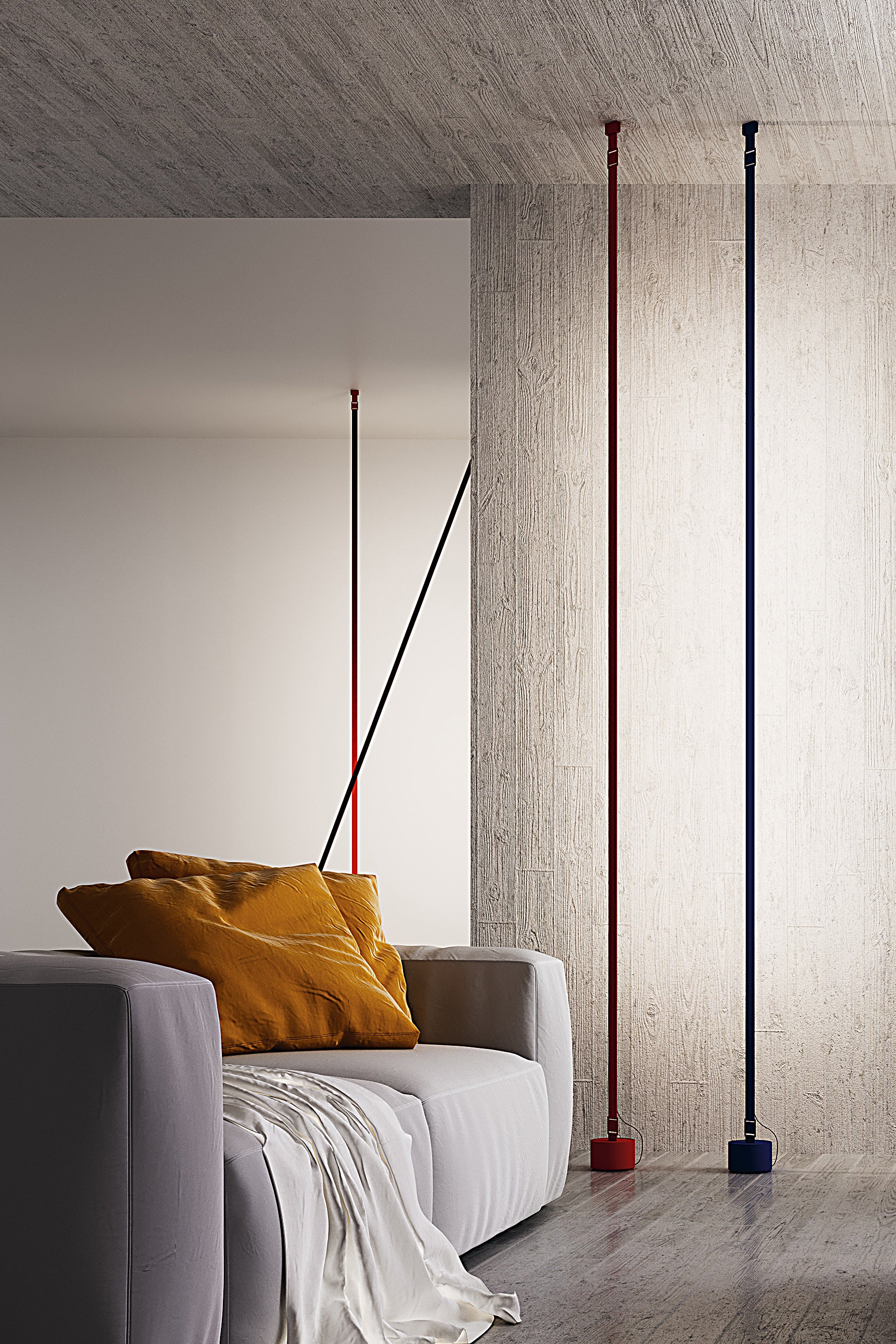 Lampa podłogowa ELASTICA niebieski